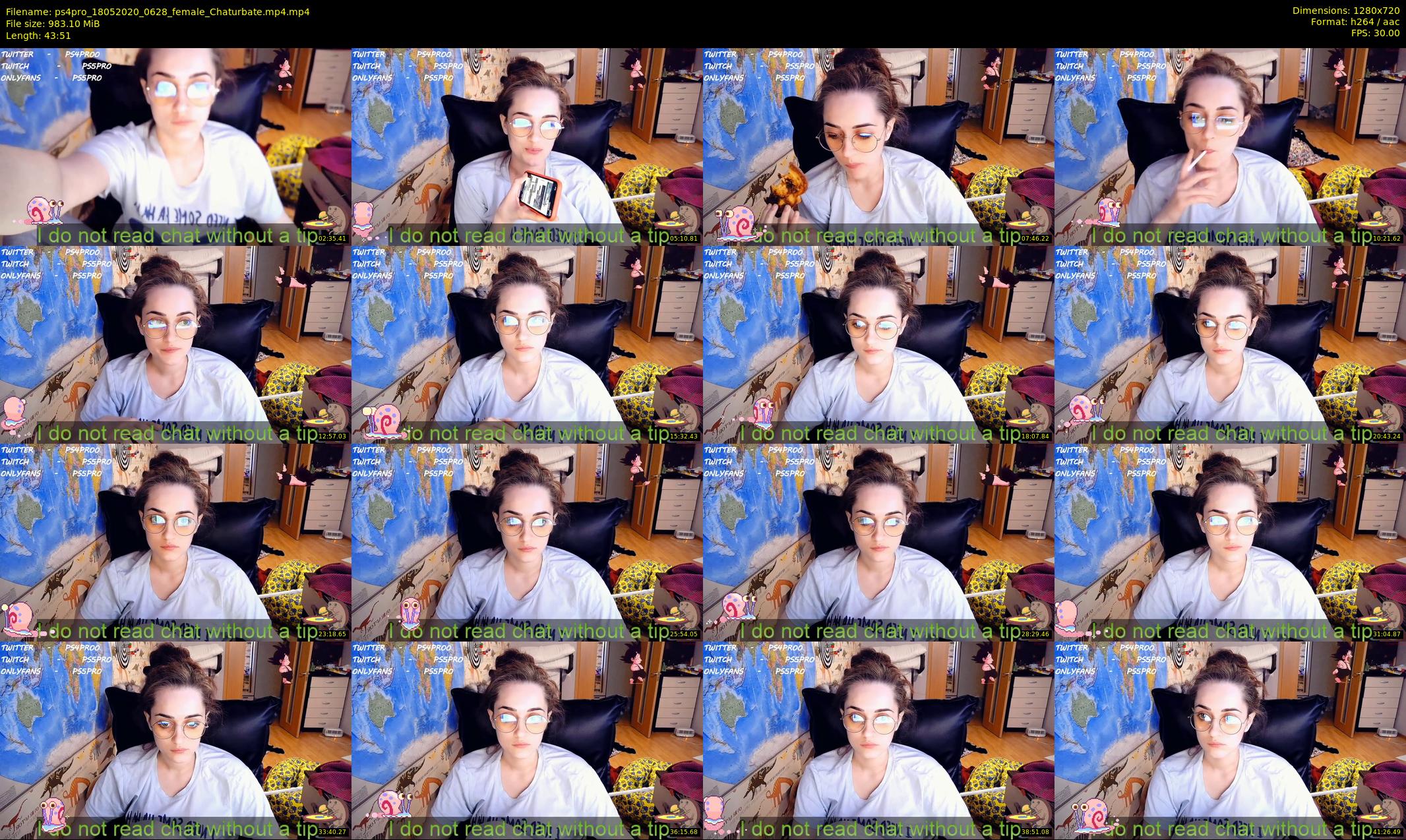 ps4pro — 44 minute Chaturbate female cam show recording, 720p, May 18, 2020