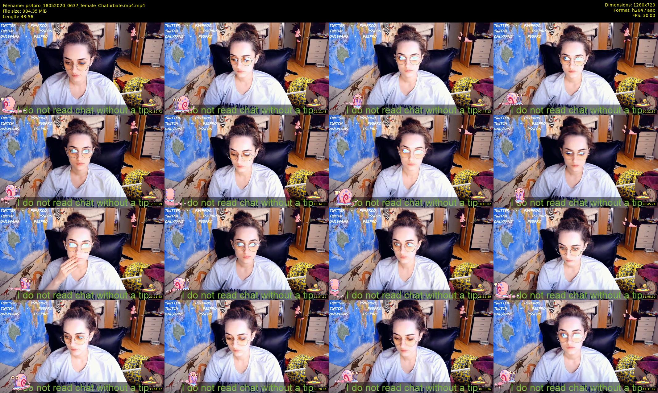 ps4pro — 44 minute Chaturbate female cam show recording, 720p, May 18, 2020