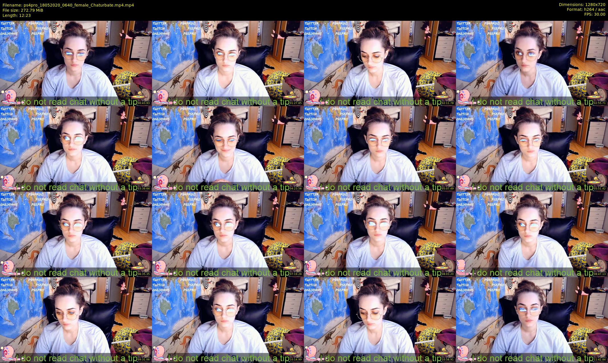 ps4pro — 13 minute Chaturbate female cam show recording, 720p, May 18, 2020
