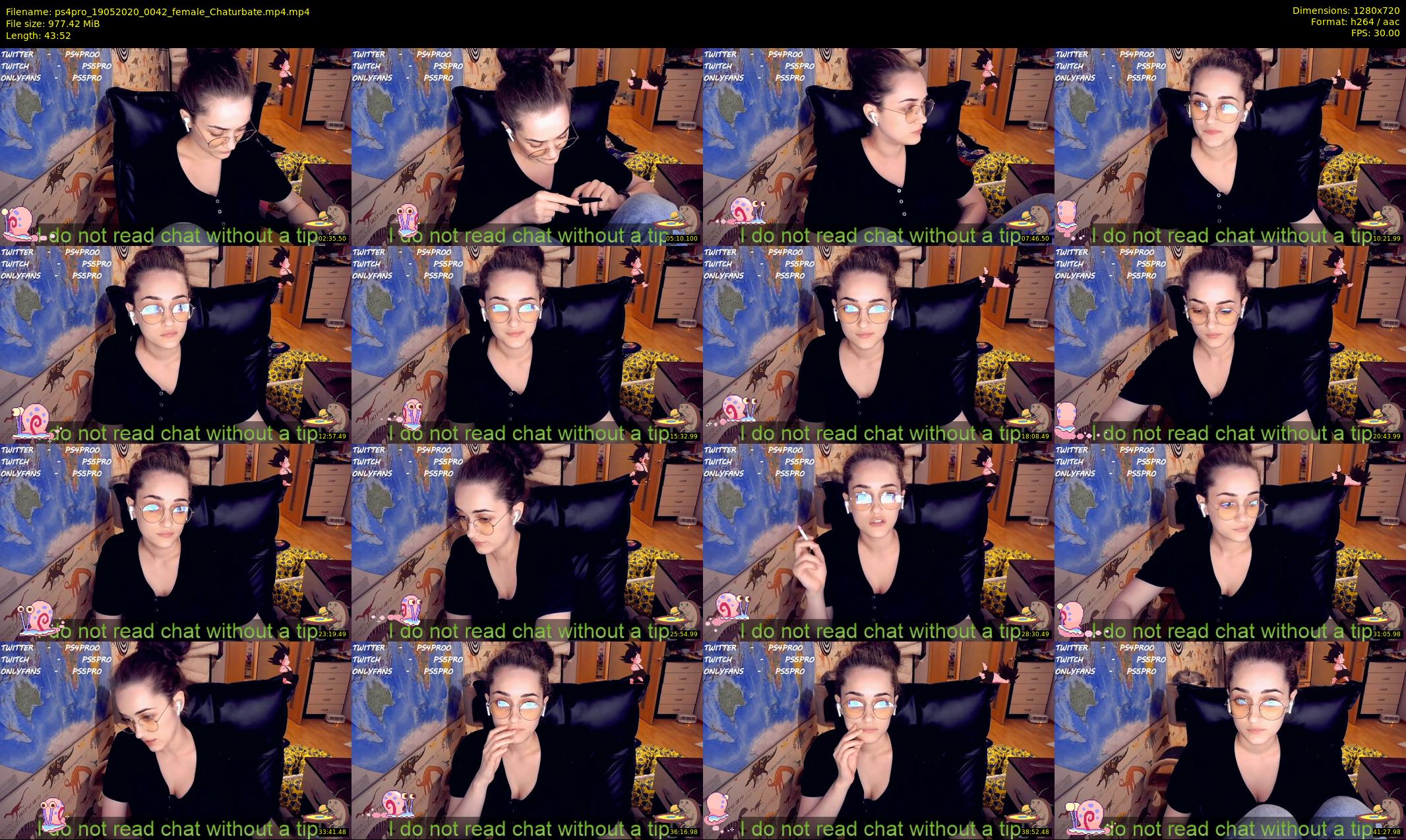 ps4pro — 44 minute Chaturbate female cam show recording, 720p, May 19, 2020