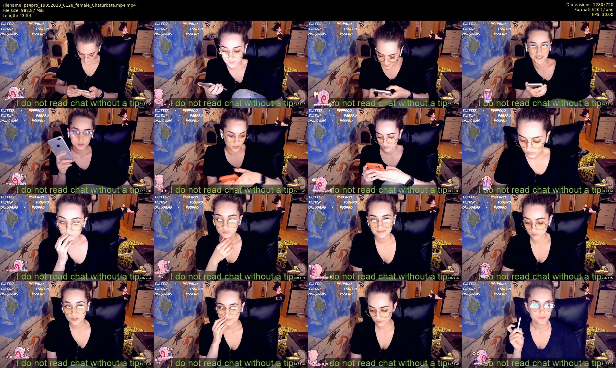 ps4pro — 44 minute Chaturbate female cam show recording, 720p, May 19, 2020