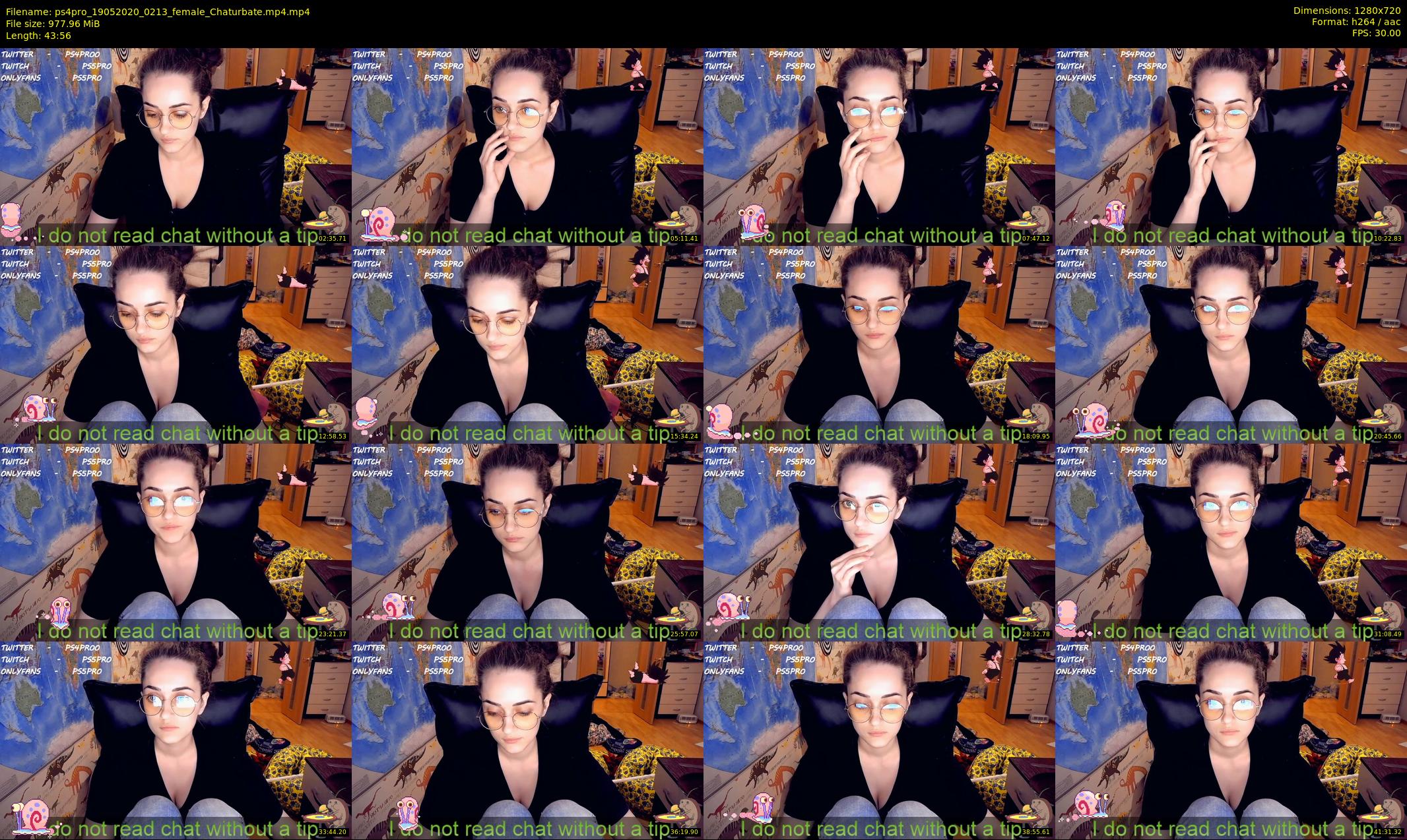 ps4pro — 44 minute Chaturbate female cam show recording, 720p, May 19, 2020