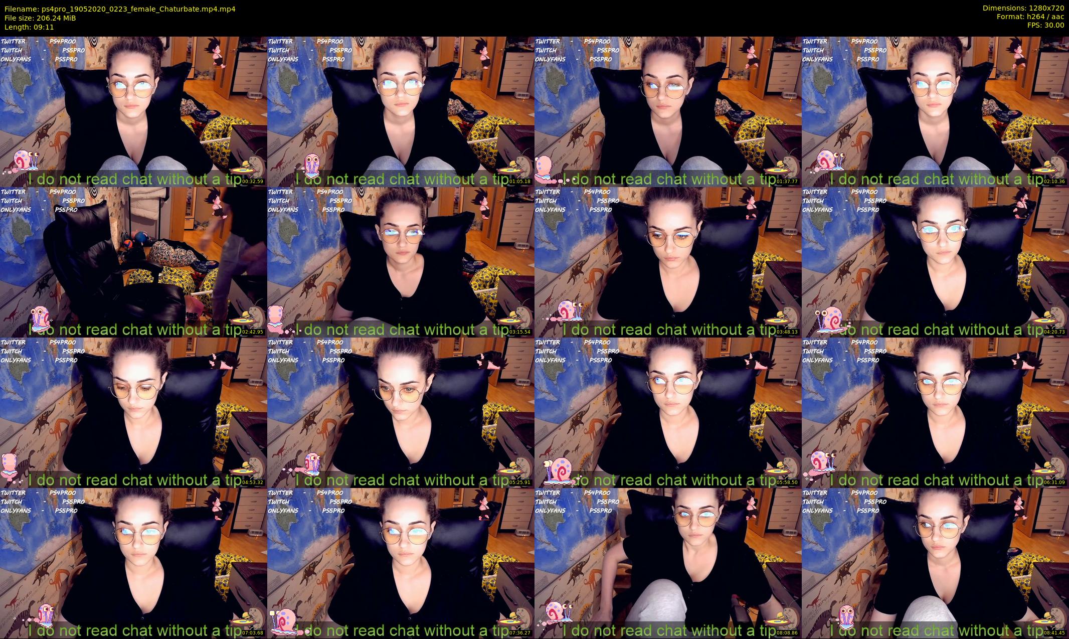 ps4pro — 10 minute Chaturbate female cam show recording, 720p, May 19, 2020