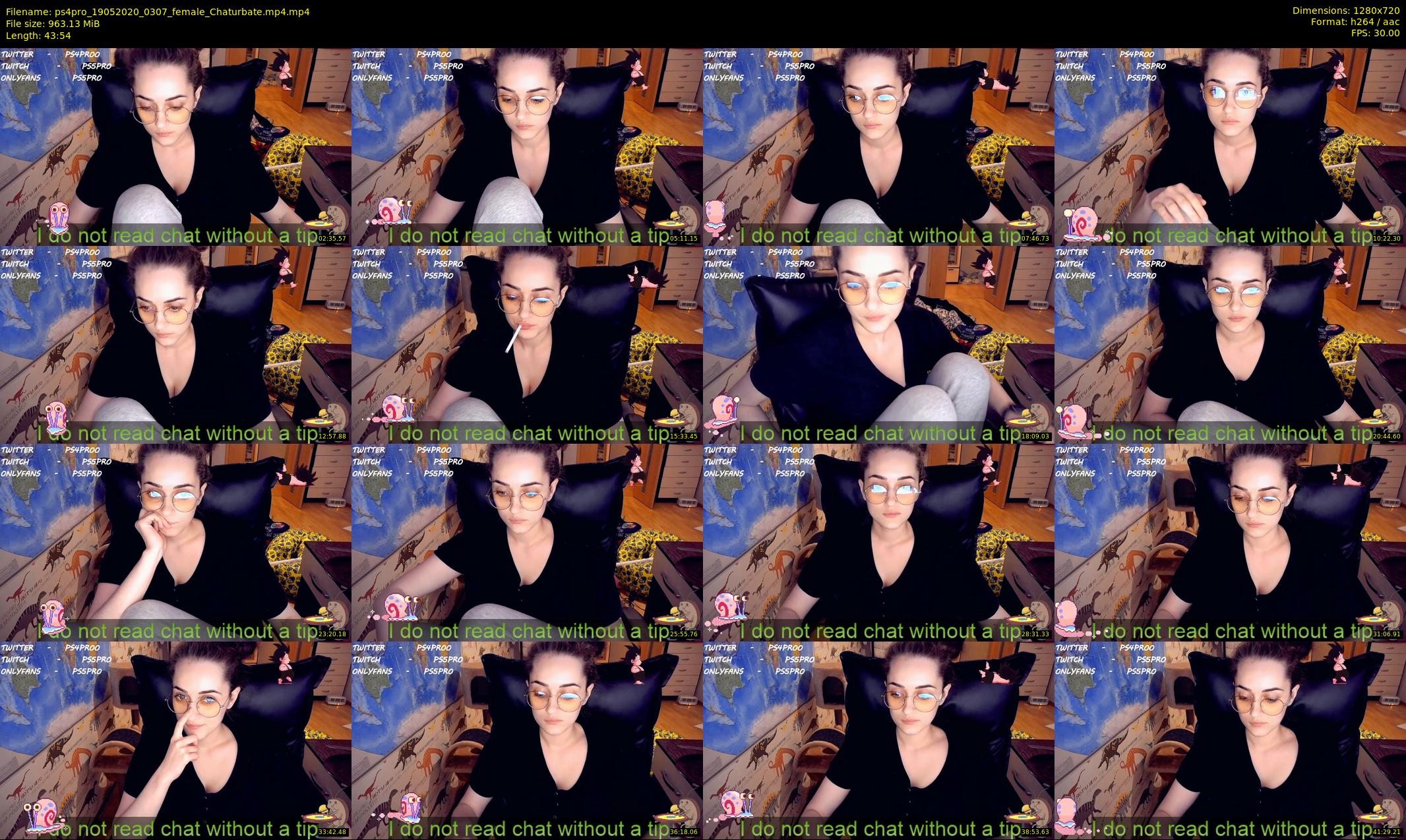ps4pro — 44 minute Chaturbate female cam show recording, 720p, May 19, 2020