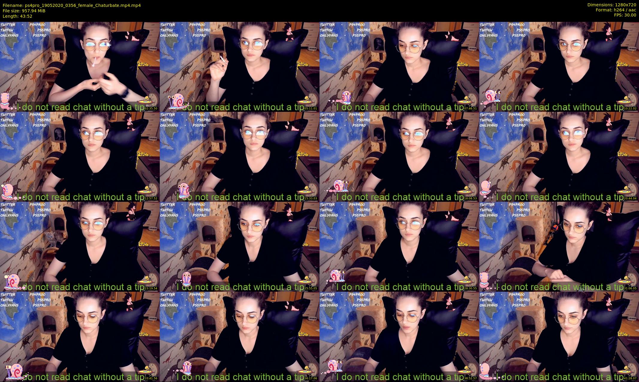 ps4pro — 44 minute Chaturbate female cam show recording, 720p, May 19, 2020
