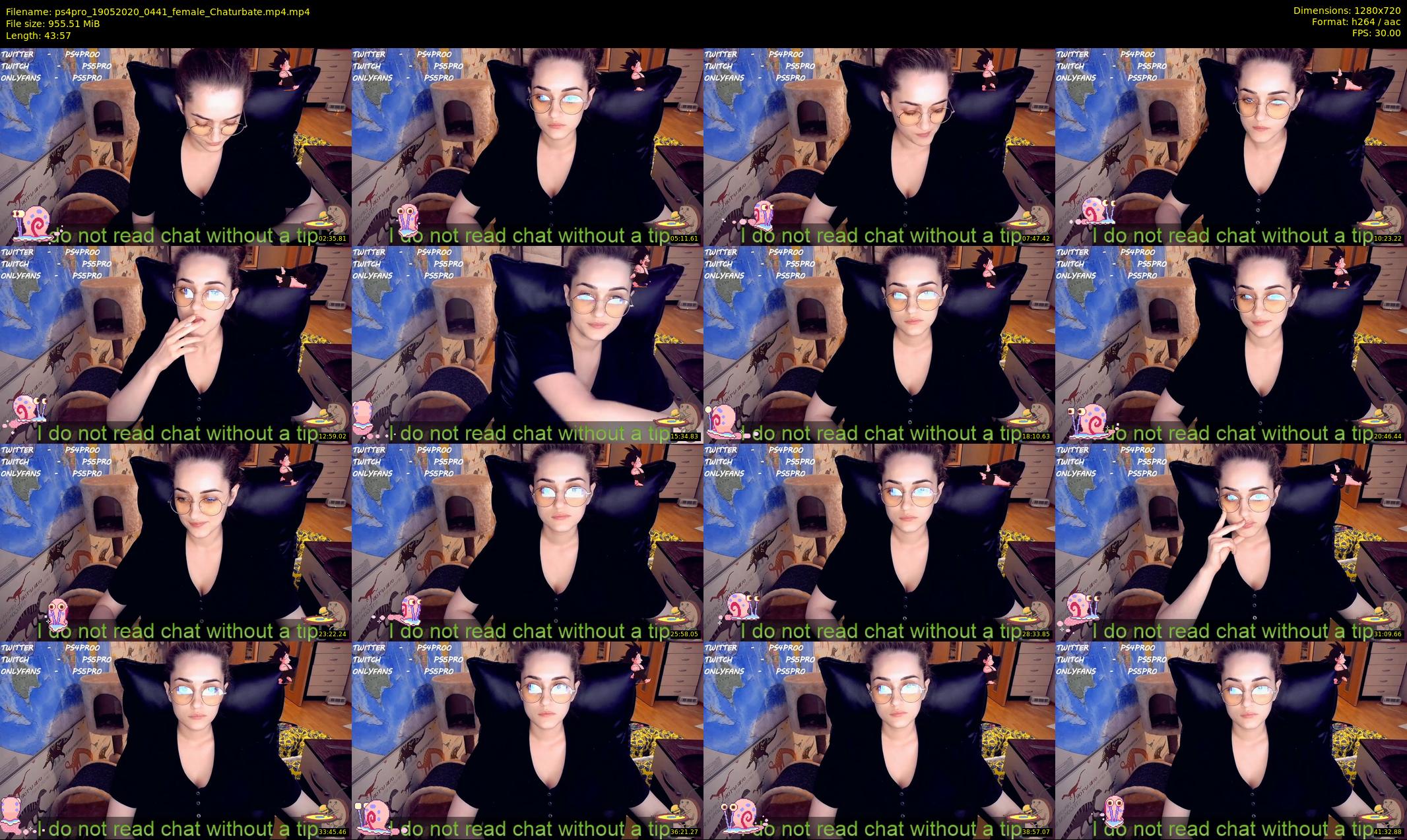 ps4pro — 44 minute Chaturbate female cam show recording, 720p, May 19, 2020