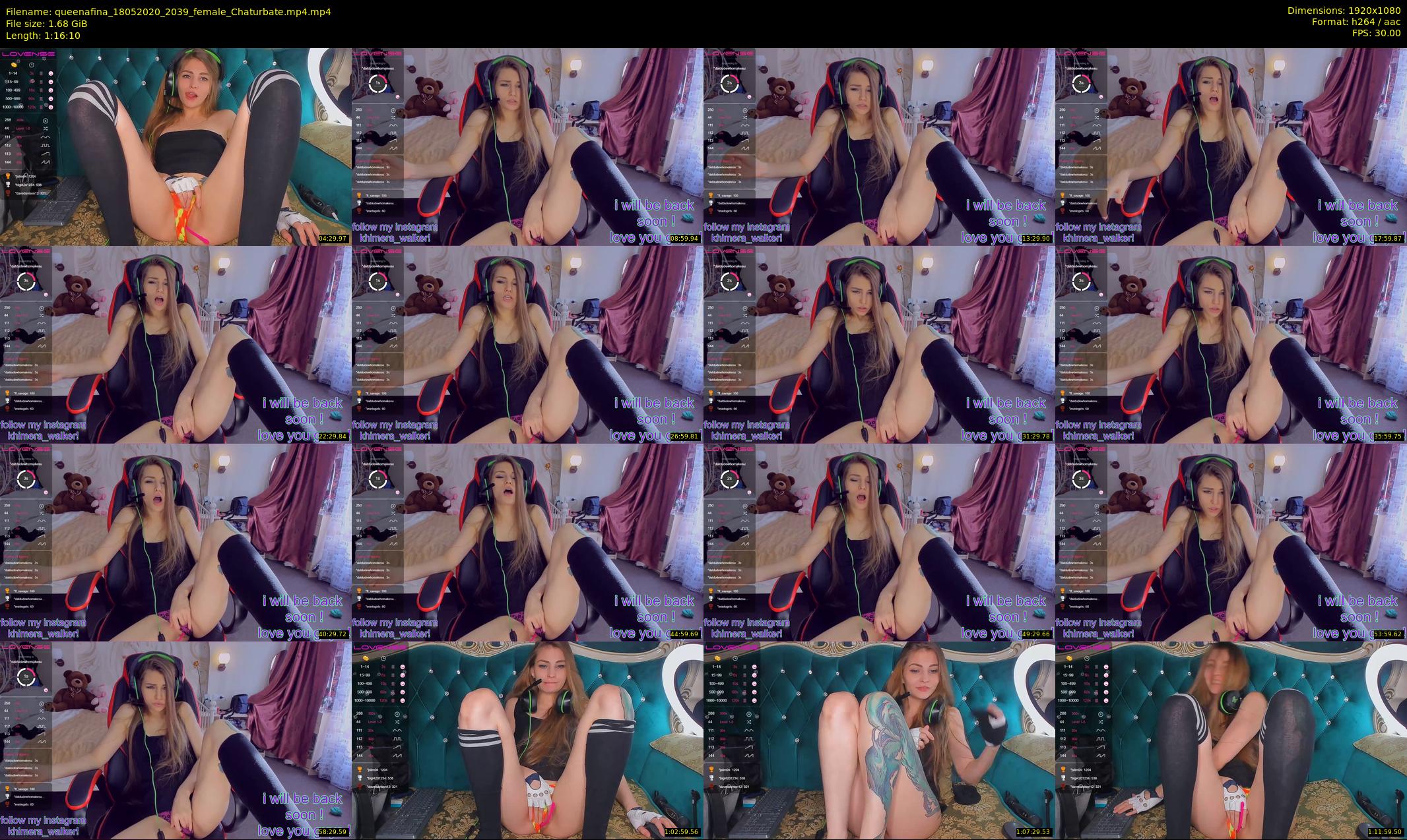 queenafina — 77 minute Chaturbate female cam show recording, 1080p, May 18, 2020