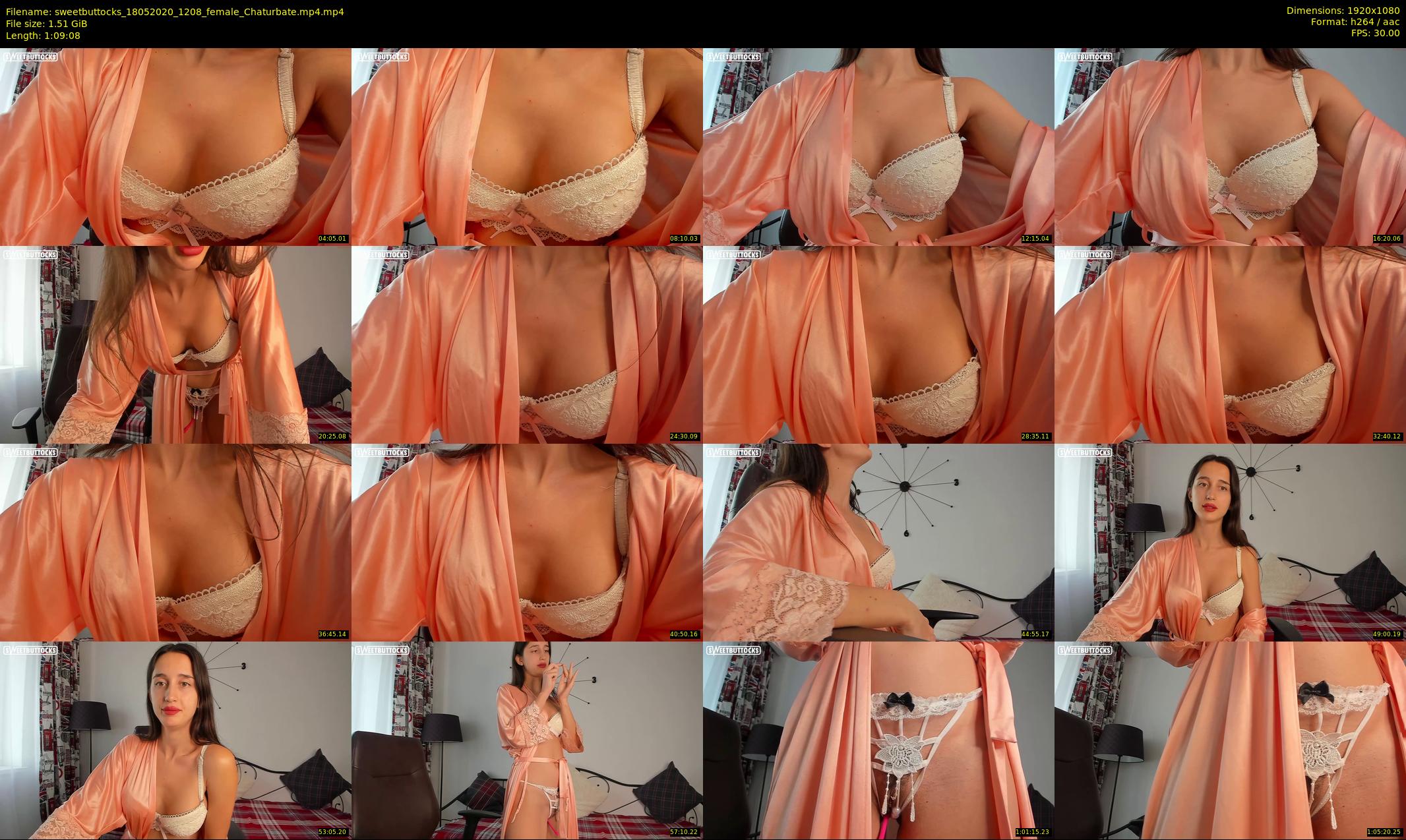 sweetbuttocks — 70 minute Chaturbate female cam show recording, 1080p, May 18, 2020