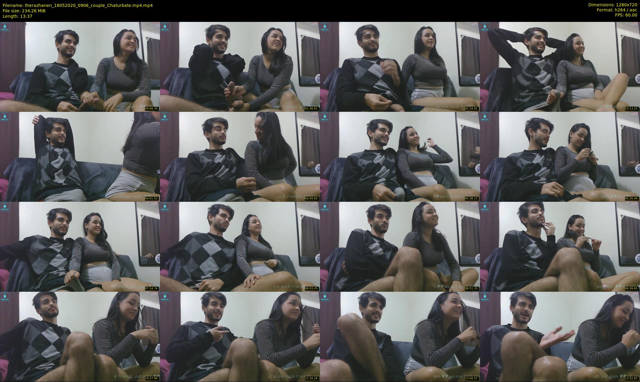 therazhanen — 14 minute Chaturbate couple cam show recording, 720p, May 18, 2020
