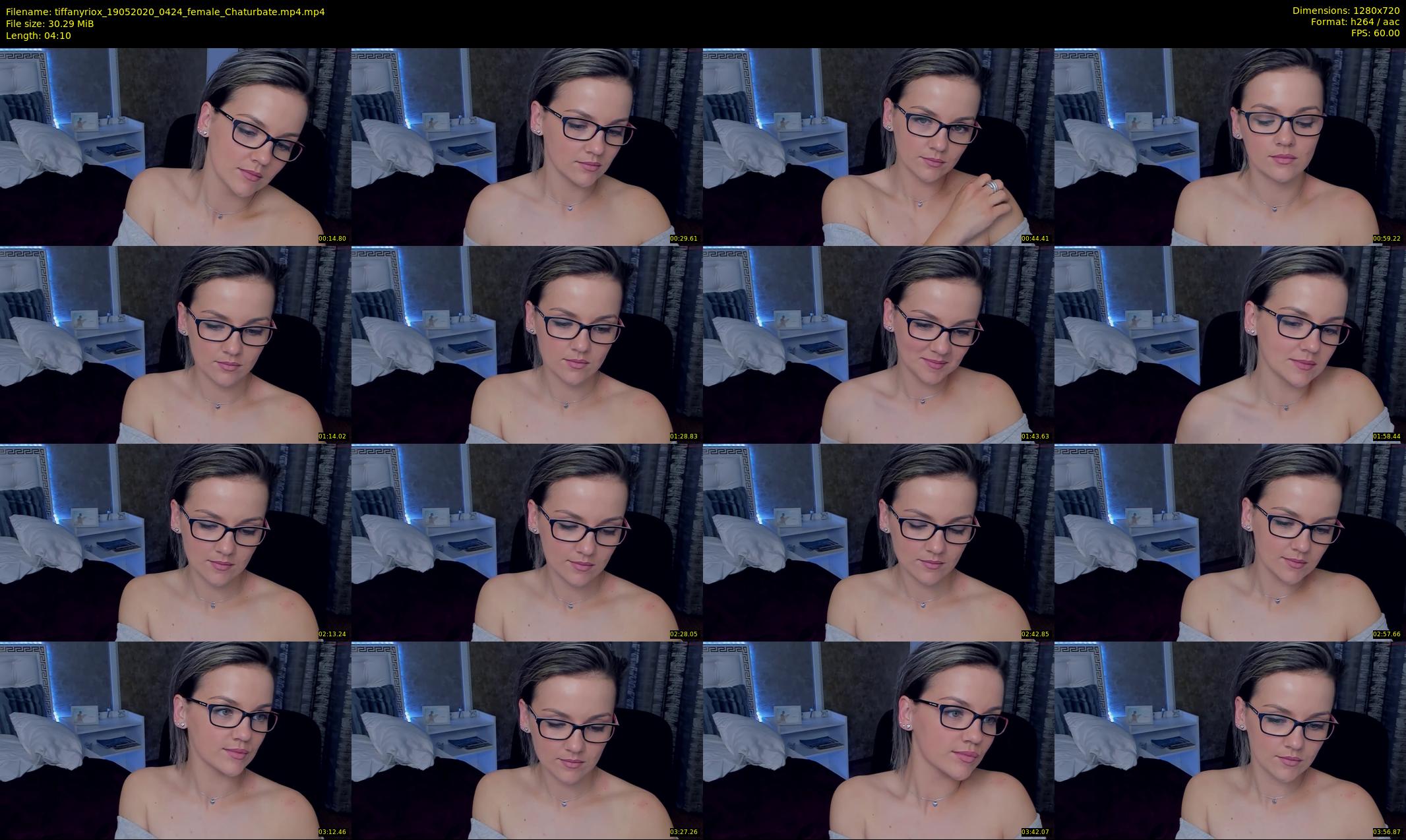 tiffanyriox — 5 minute Chaturbate female cam show recording, 720p, May 19, 2020