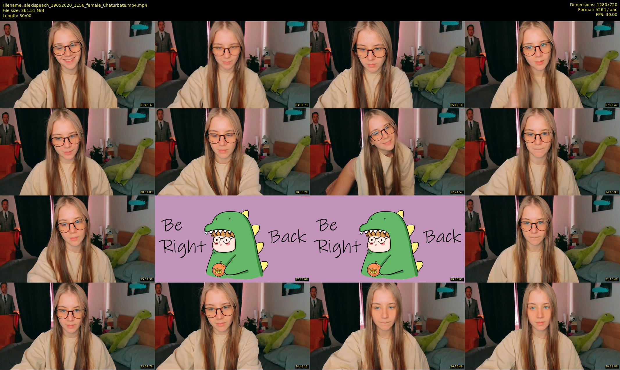 alexispeach — 30 minute Chaturbate female cam show recording, 720p, May 19, 2020