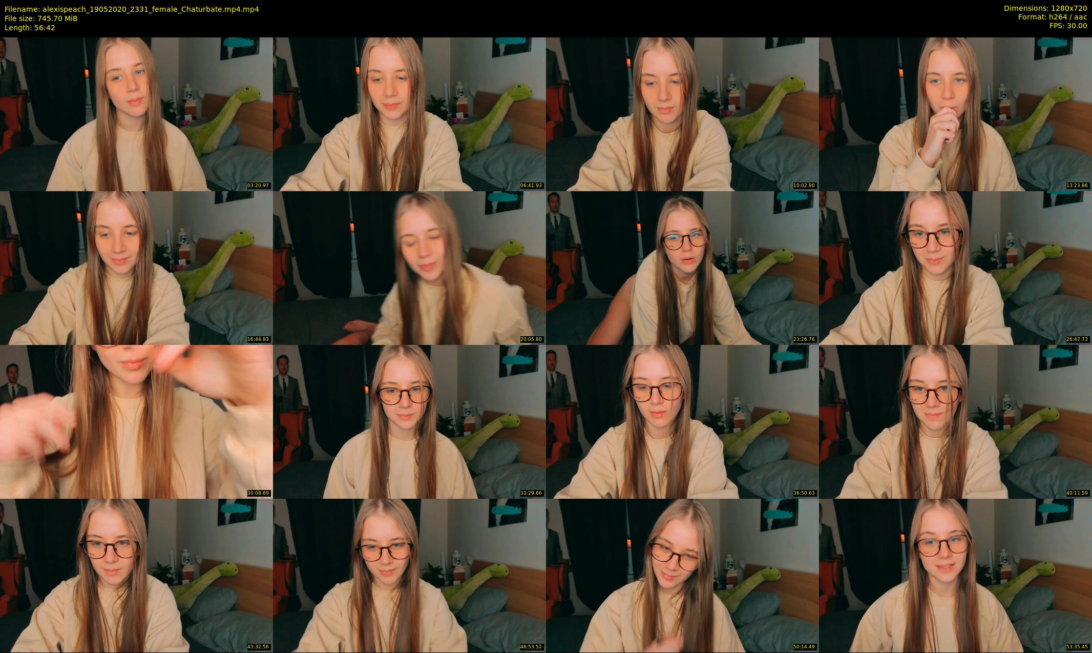 alexispeach — 57 minute Chaturbate female cam show recording, 720p, May 19, 2020