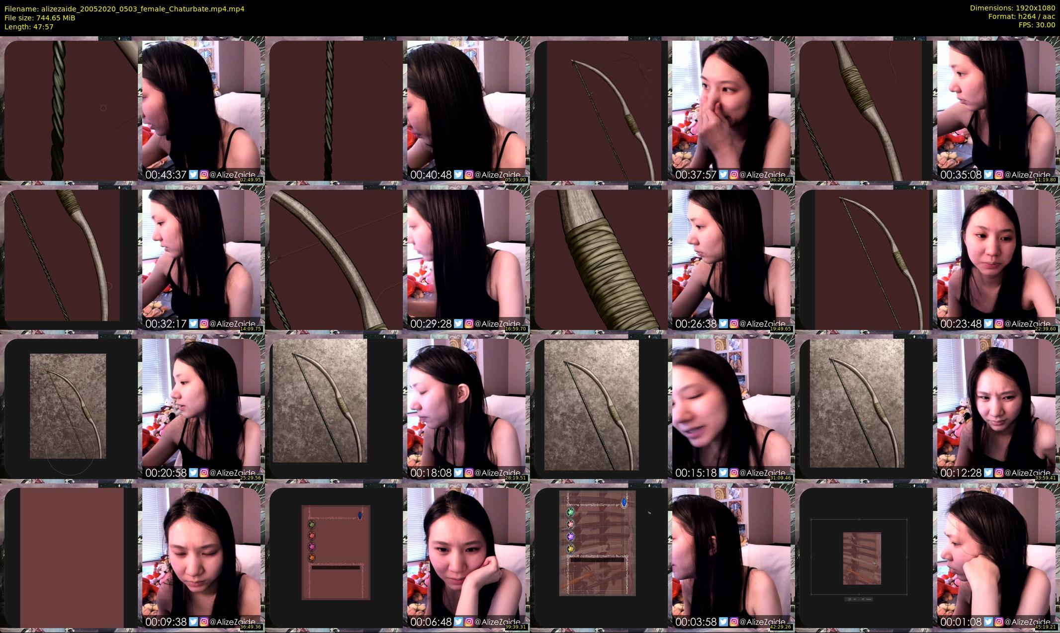 alizezaide — 48 minute Chaturbate female cam show recording, 1080p, May 20, 2020