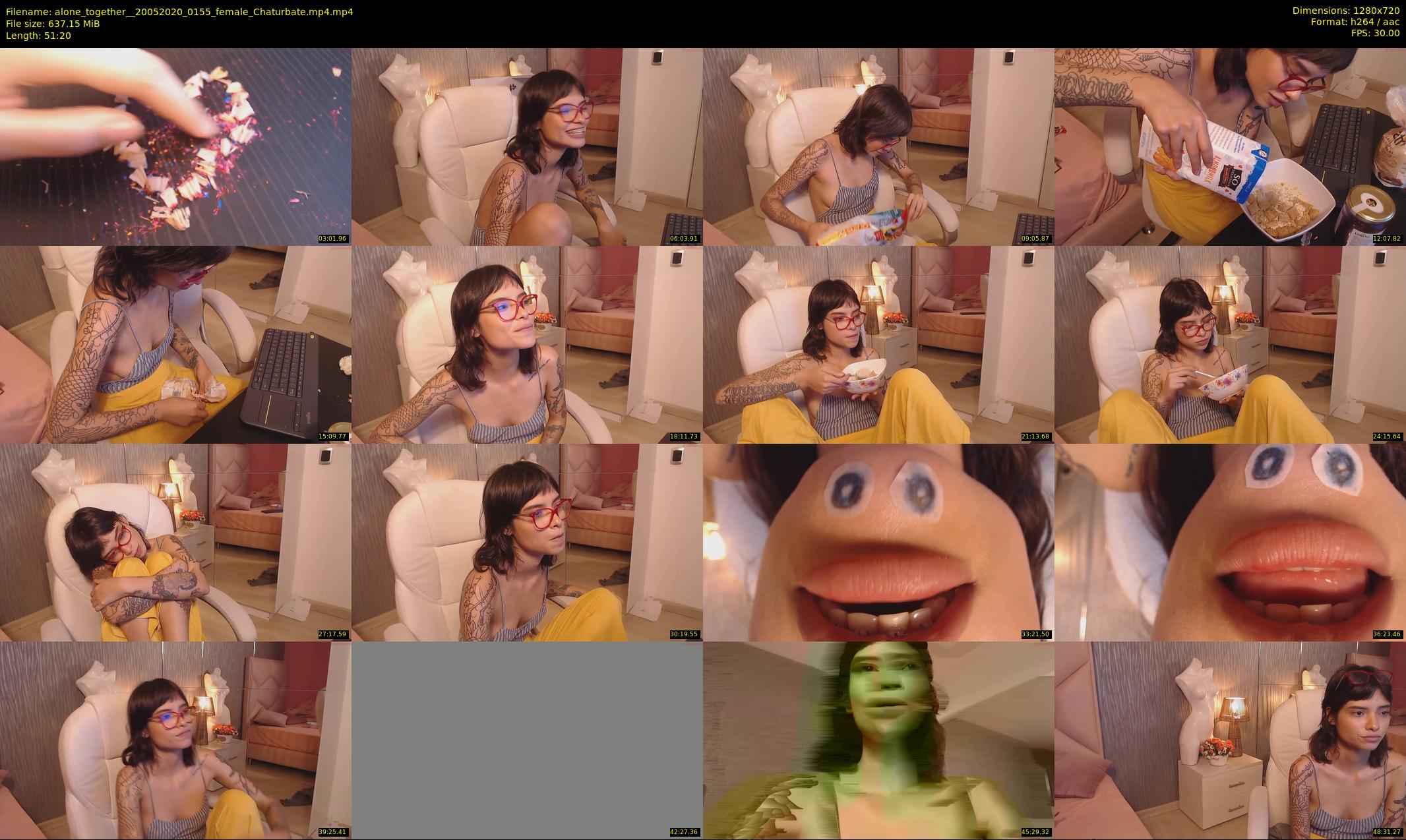 alone_together_ — 52 minute Chaturbate female cam show recording, 720p, May 20, 2020