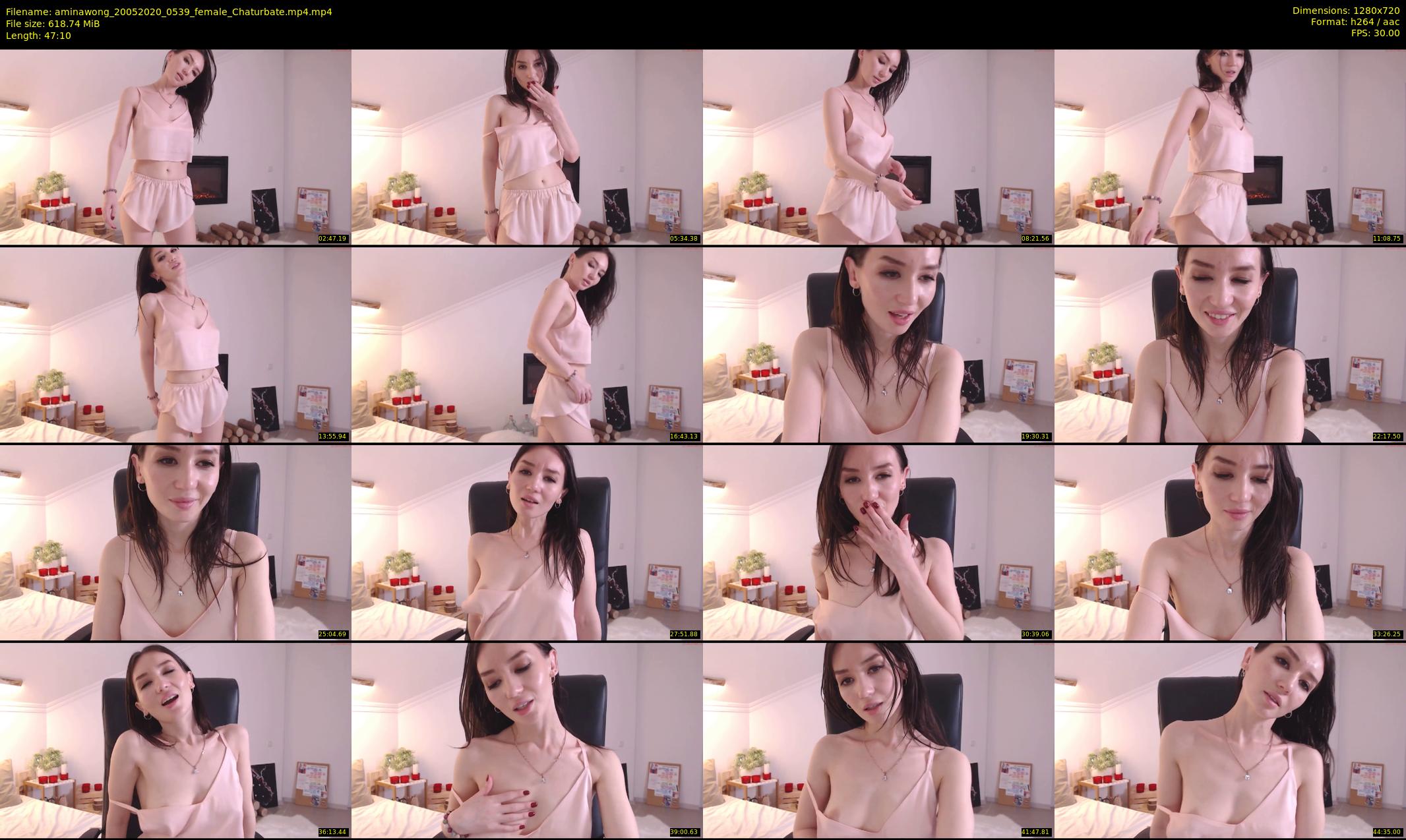 aminawong — 48 minute Chaturbate female cam show recording, 720p, May 20, 2020