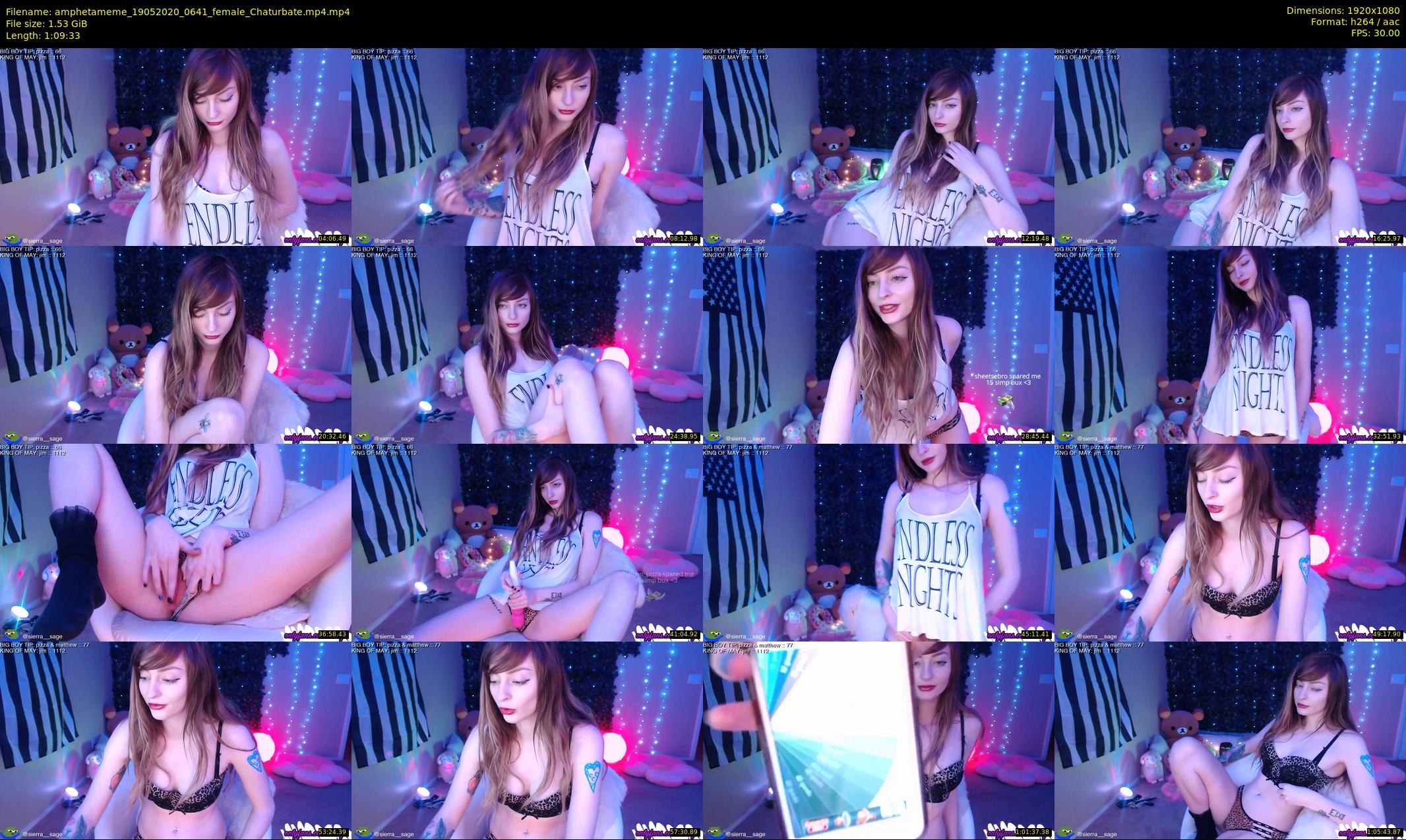 amphetameme — 70 minute Chaturbate female cam show recording, 1080p, May 19, 2020