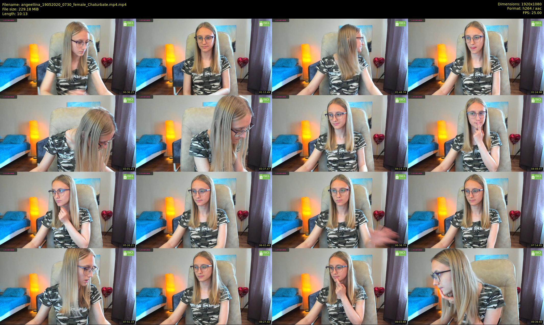 angeellina — 11 minute Chaturbate female cam show recording, 1080p, May 19, 2020