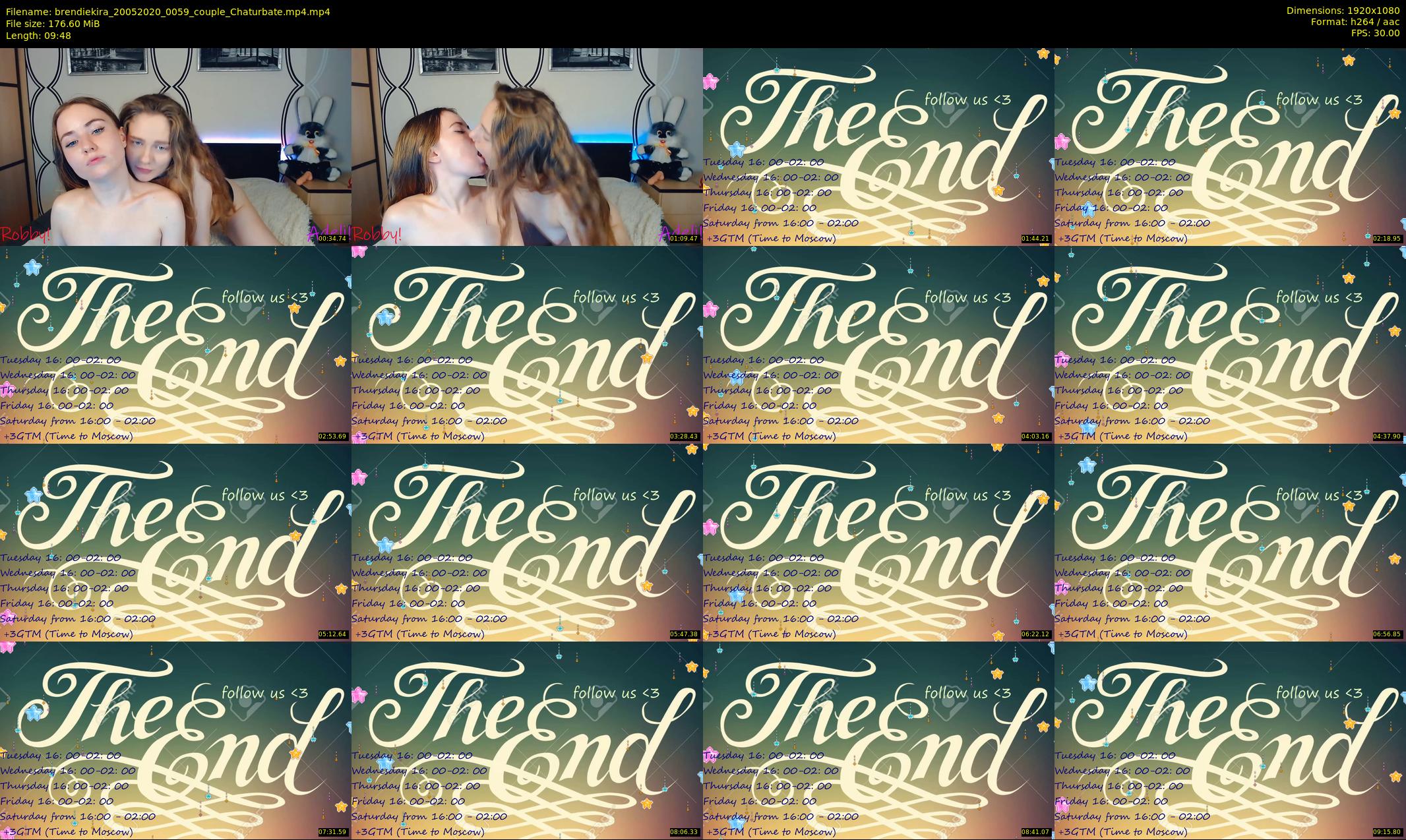 brendiekira — 10 minute Chaturbate couple cam show recording, 1080p, May 20, 2020