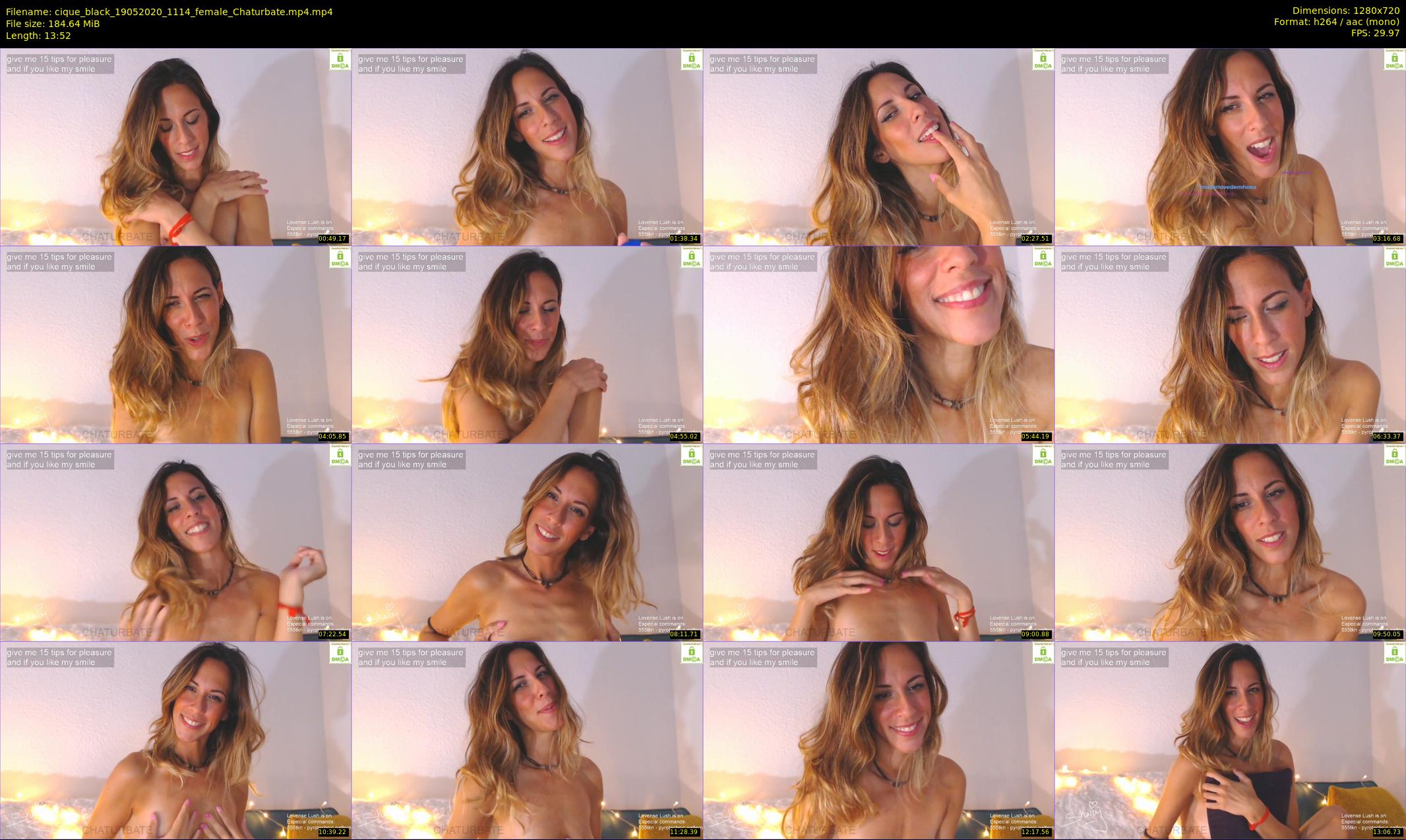 cique_black — 14 minute Chaturbate female cam show recording, 720p, May 19, 2020