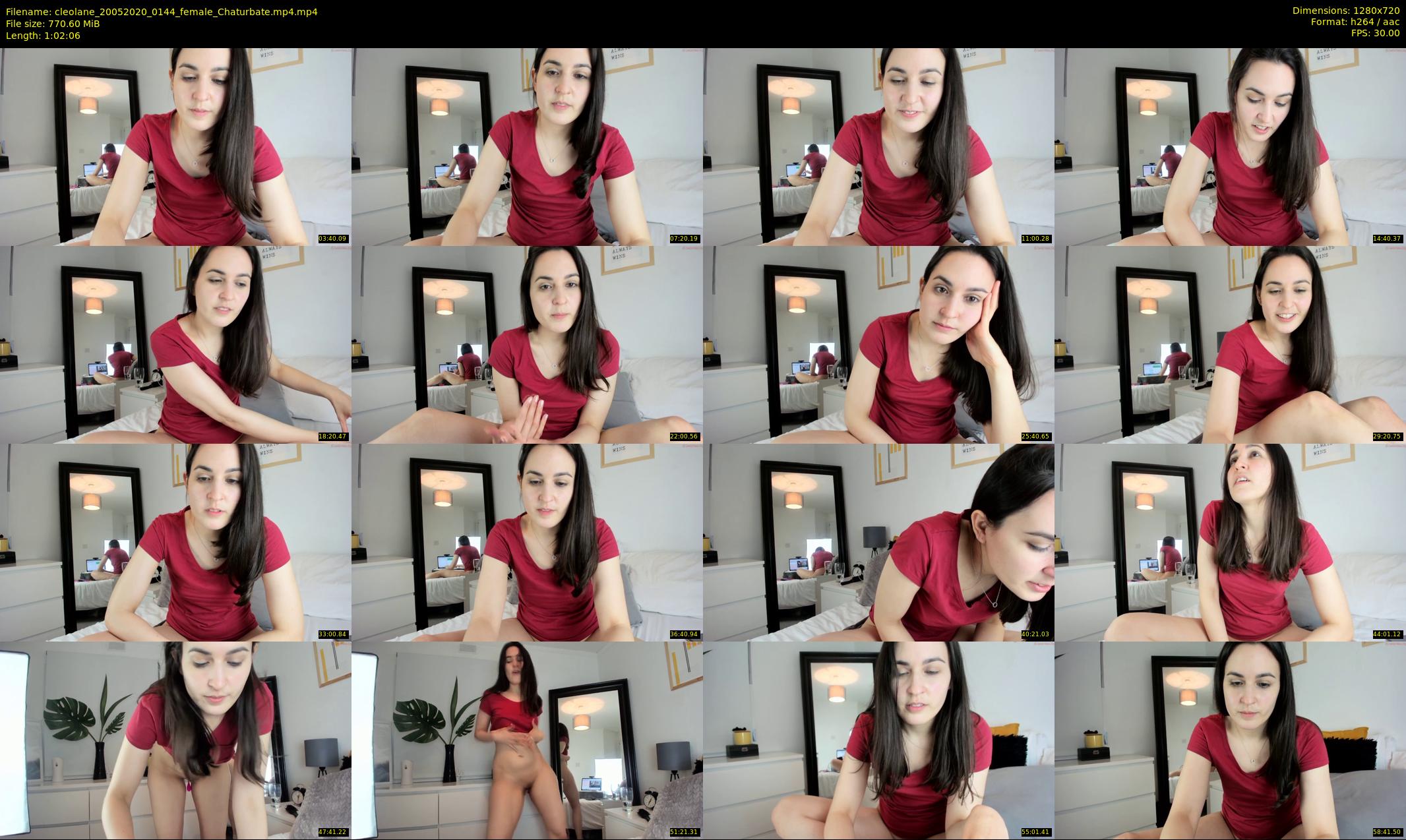 cleolane — 63 minute Chaturbate female cam show recording, 720p, May 20, 2020