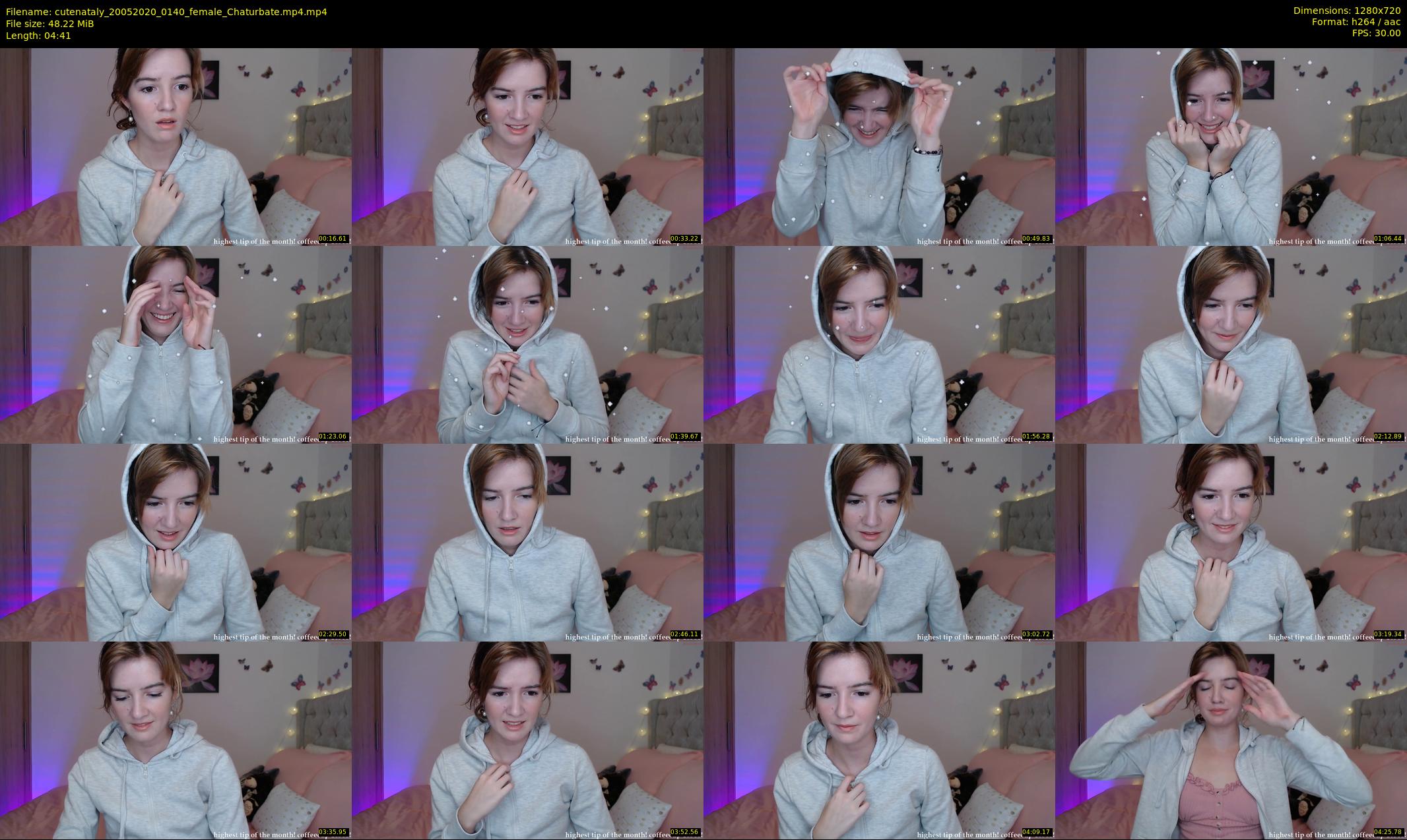 cutenataly — 5 minute Chaturbate female cam show recording, 720p, May 20, 2020