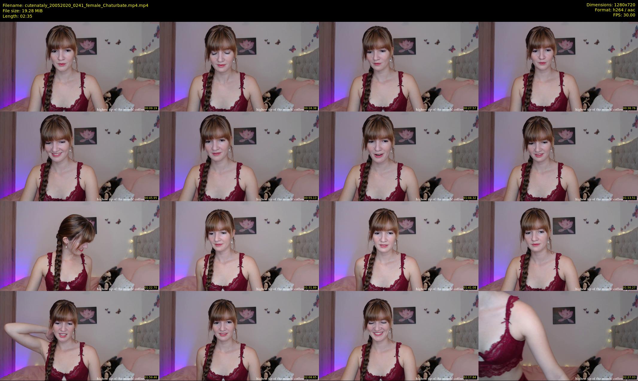 cutenataly — 3 minute Chaturbate female cam show recording, 720p, May 20, 2020