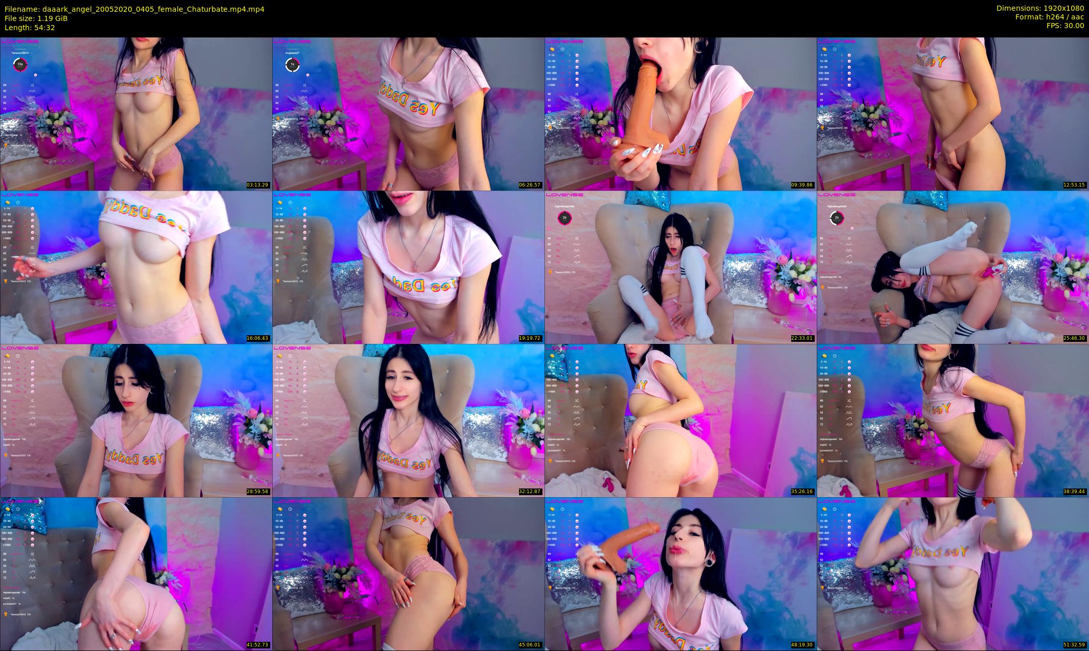 daaark_angel — 55 minute Chaturbate female cam show recording, 1080p, May 20, 2020