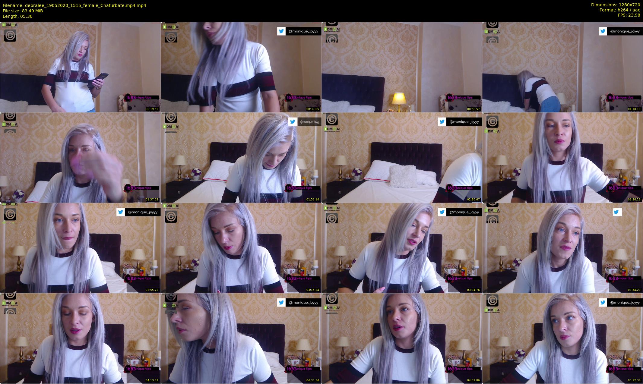 debralee — 6 minute Chaturbate female cam show recording, 720p, May 19, 2020