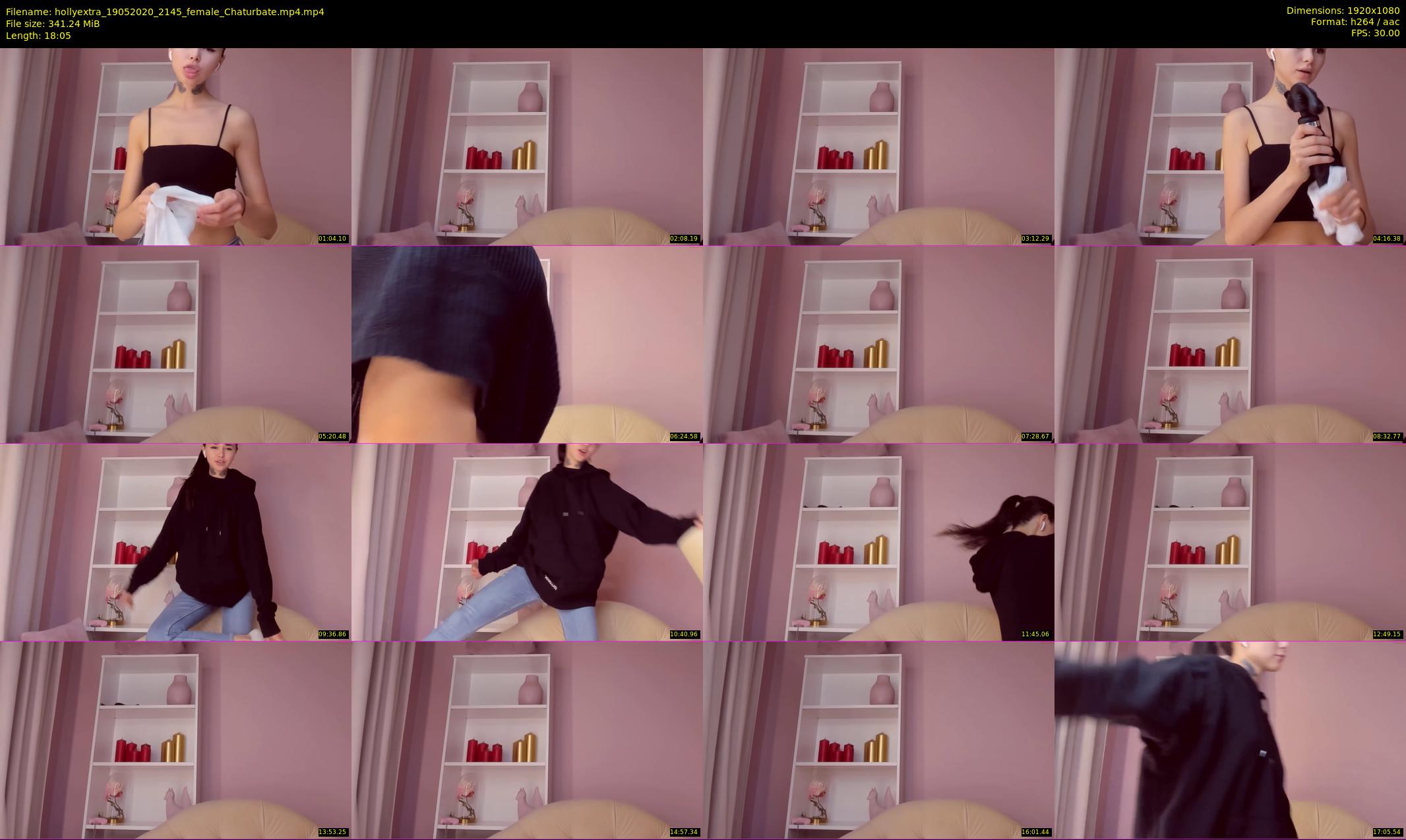 hollyextra — 19 minute Chaturbate female cam show recording, 1080p, May 19, 2020