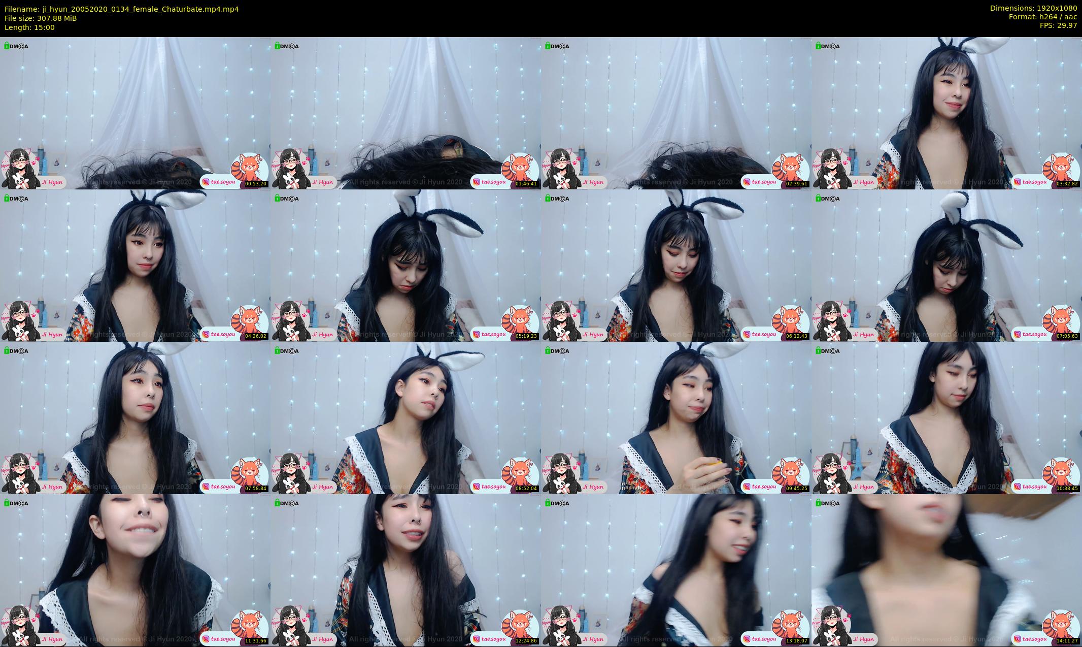 ji_hyun — 15 minute Chaturbate female cam show recording, 1080p, May 20, 2020