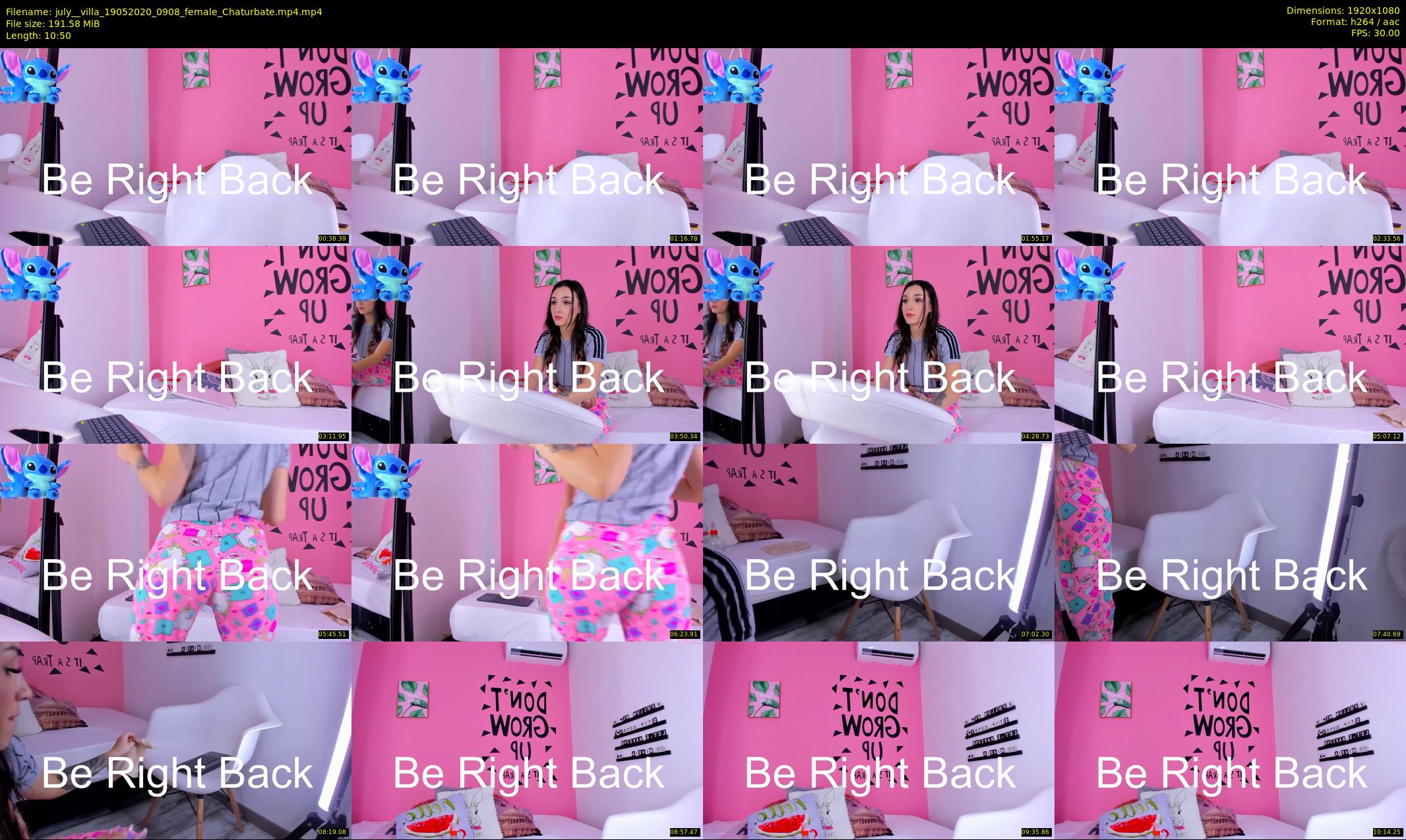 july__villa — 11 minute Chaturbate female cam show recording, 1080p, May 19, 2020
