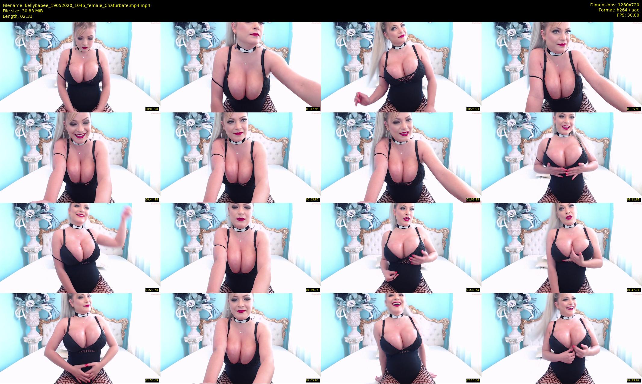kellybabee — 3 minute Chaturbate female cam show recording, 720p, May 19, 2020