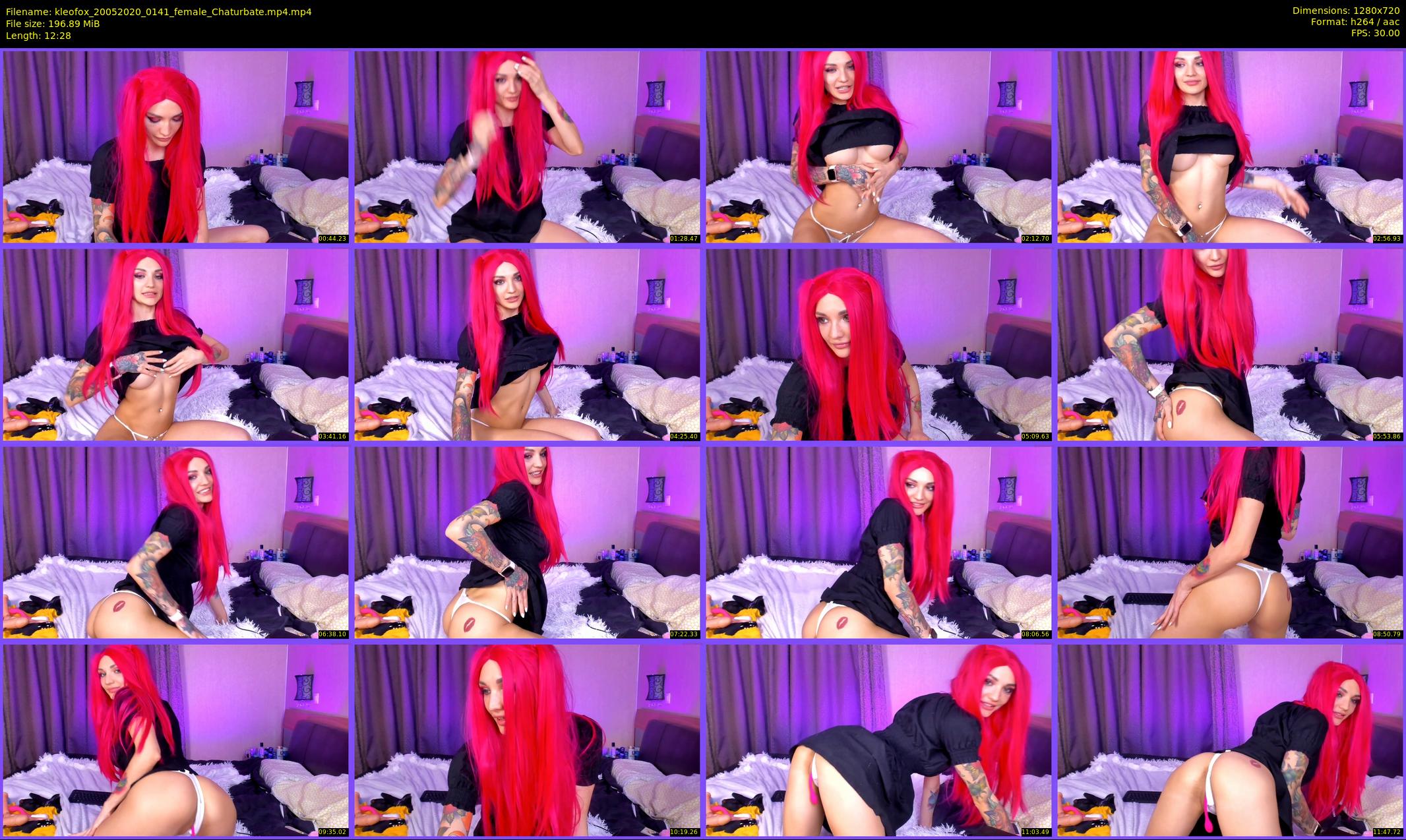 kleofox — 13 minute Chaturbate female cam show recording, 720p, May 20, 2020