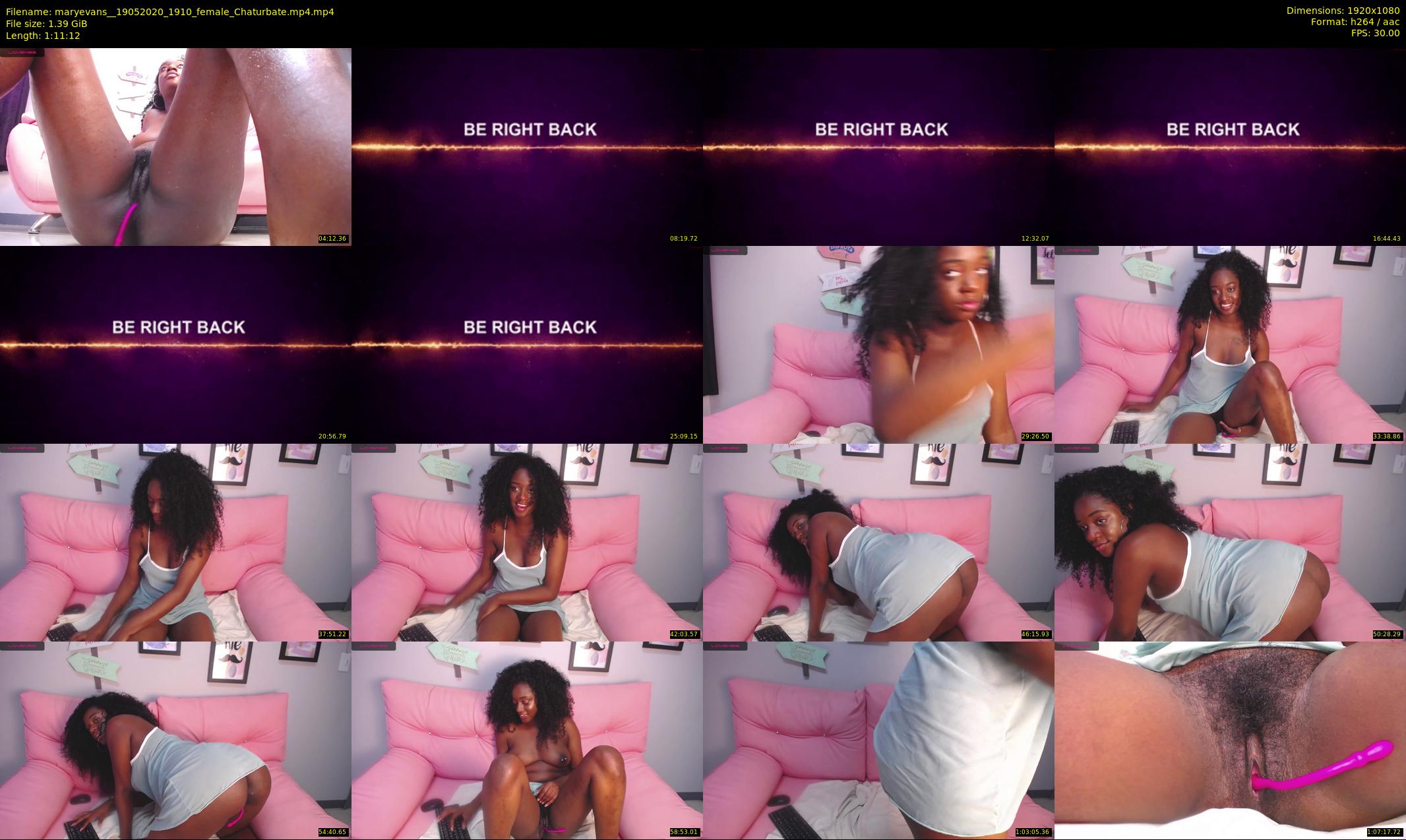 maryevans_ — 72 minute Chaturbate female cam show recording, 1080p, May 19, 2020