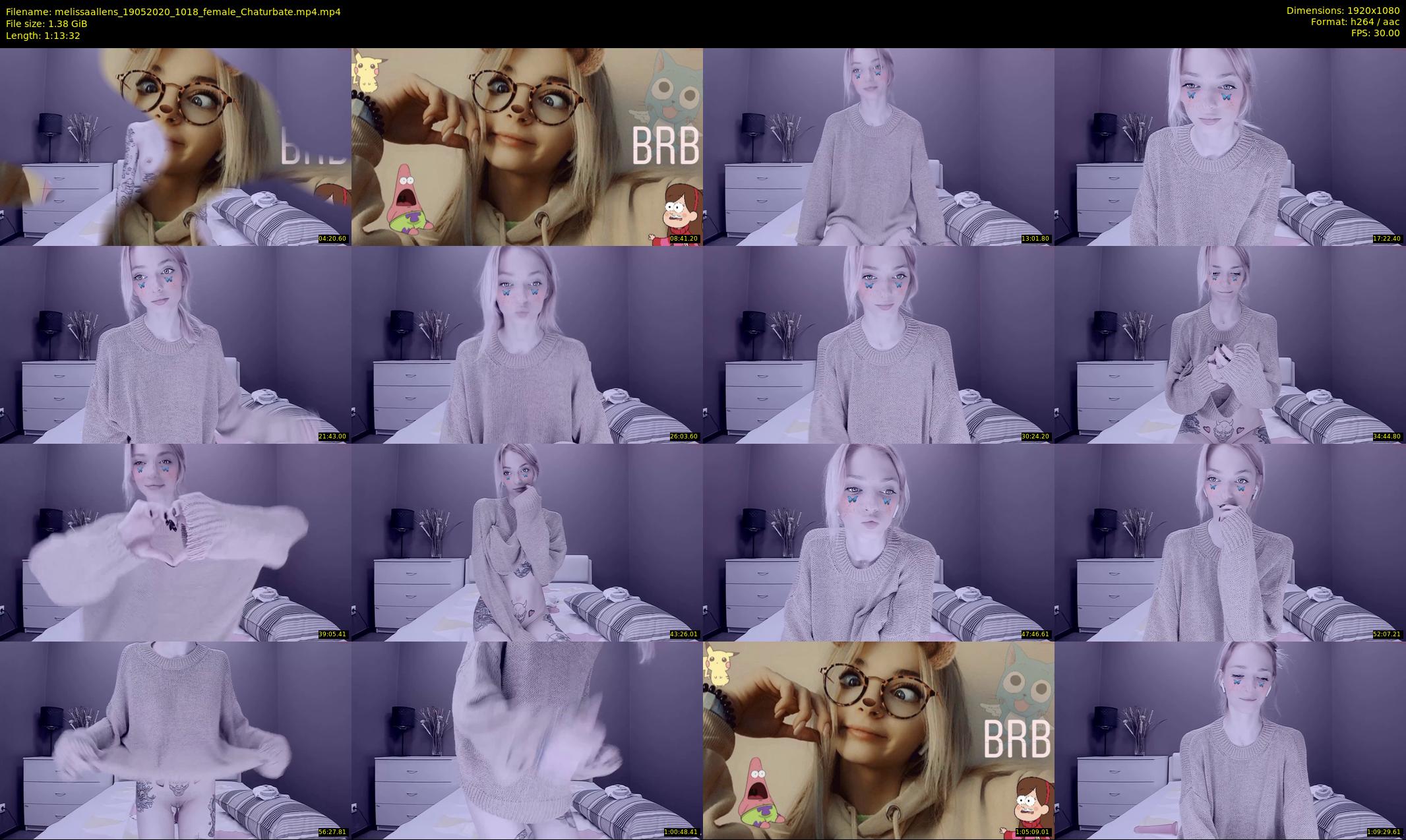 melissaallens — 74 minute Chaturbate female cam show recording, 1080p, May 19, 2020