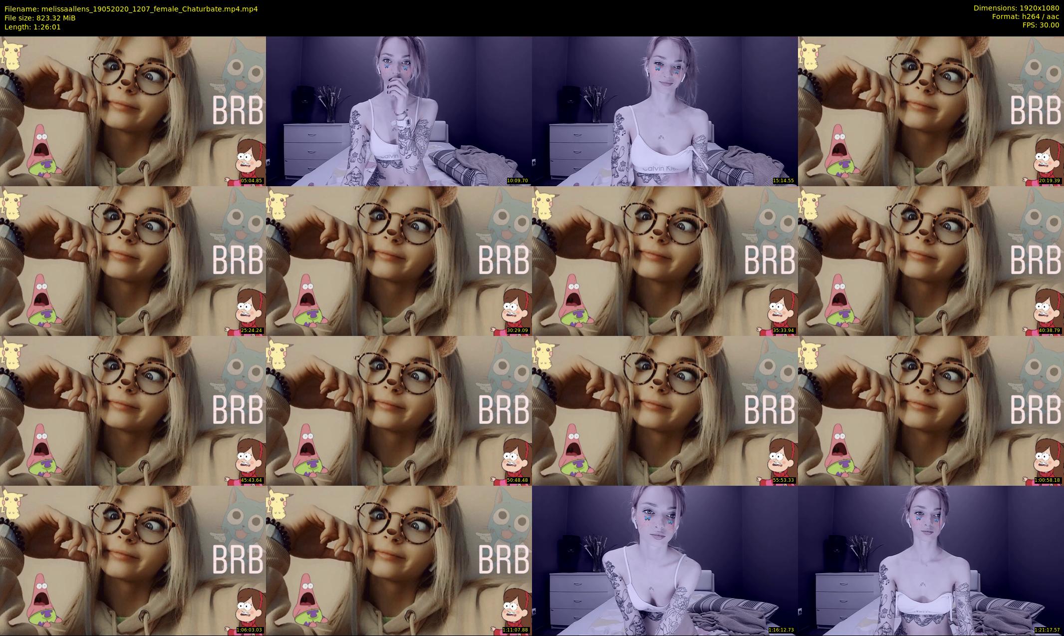melissaallens — 87 minute Chaturbate female cam show recording, 1080p, May 19, 2020
