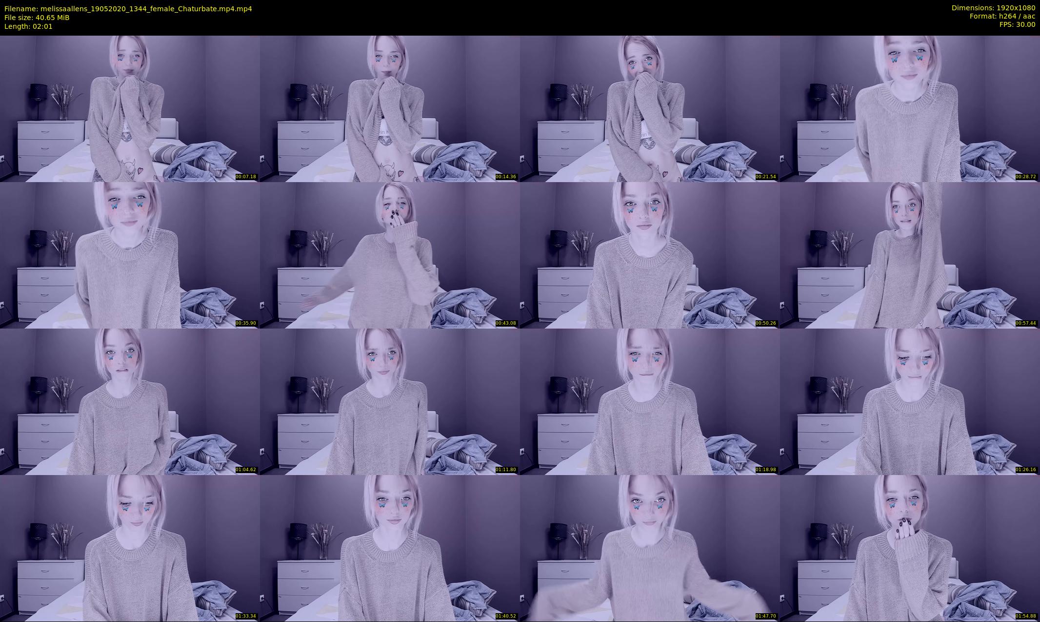 melissaallens — 3 minute Chaturbate female cam show recording, 1080p, May 19, 2020