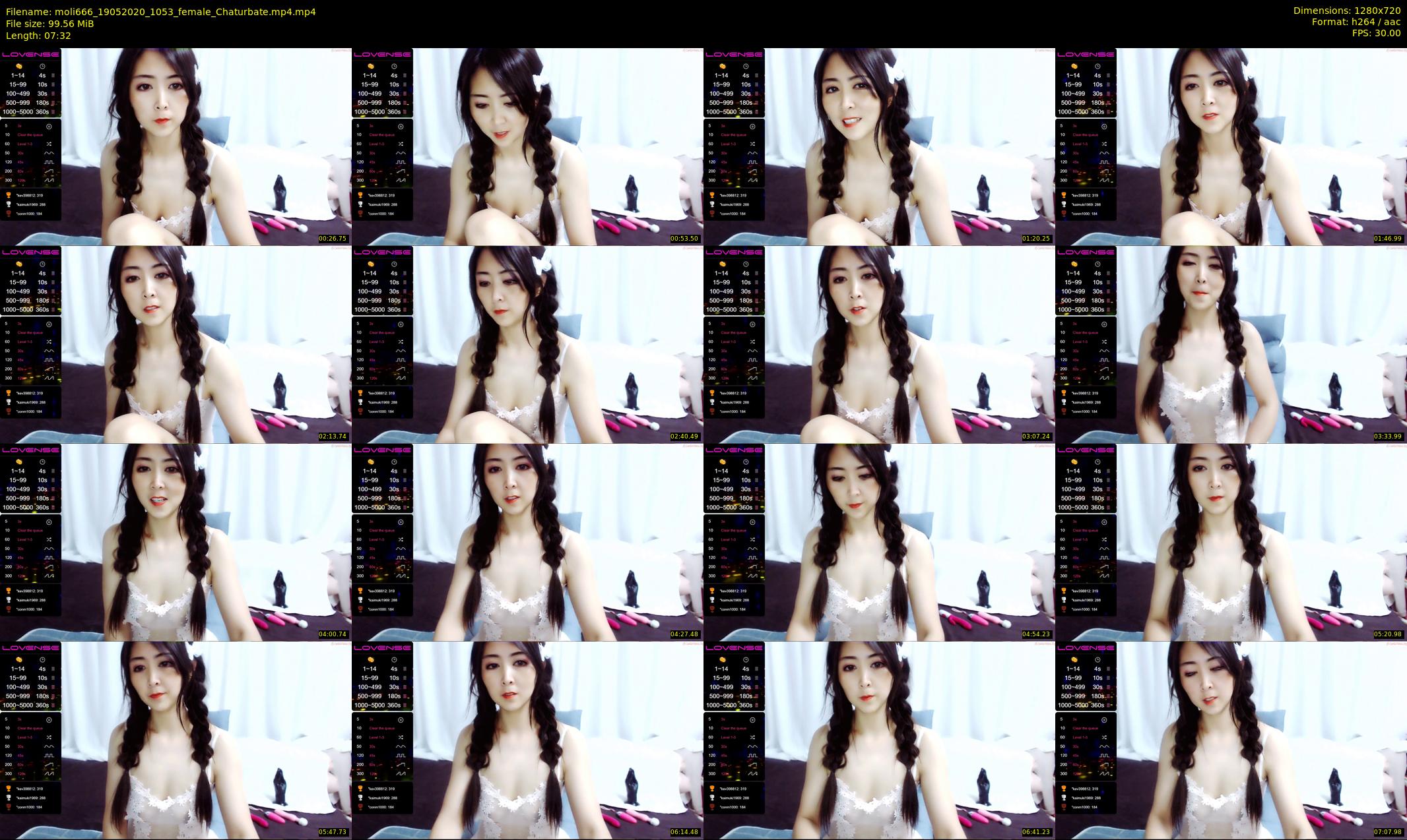 moli666 — 8 minute Chaturbate female cam show recording, 720p, May 19, 2020