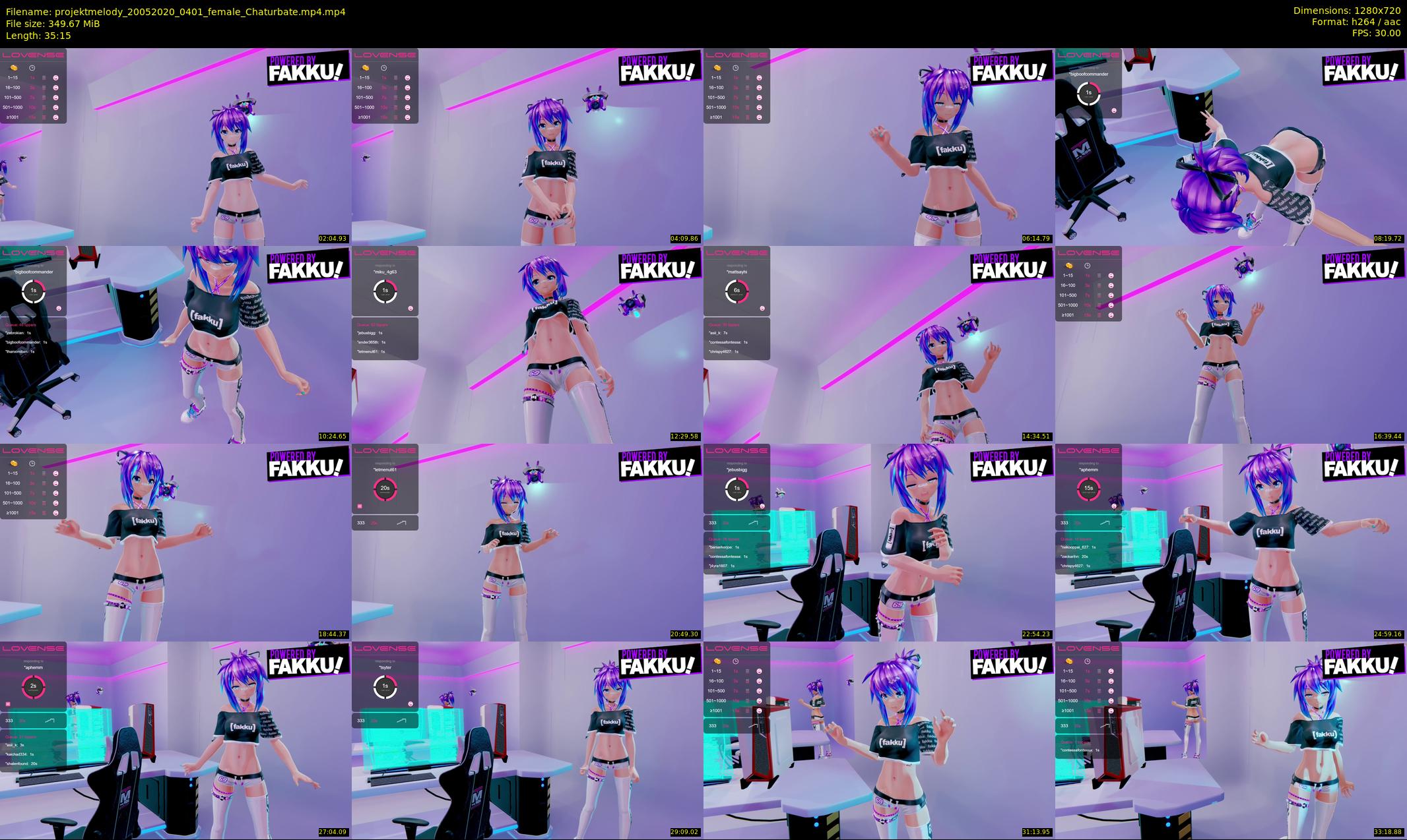 projektmelody — 36 minute Chaturbate female cam show recording, 720p, May 20, 2020