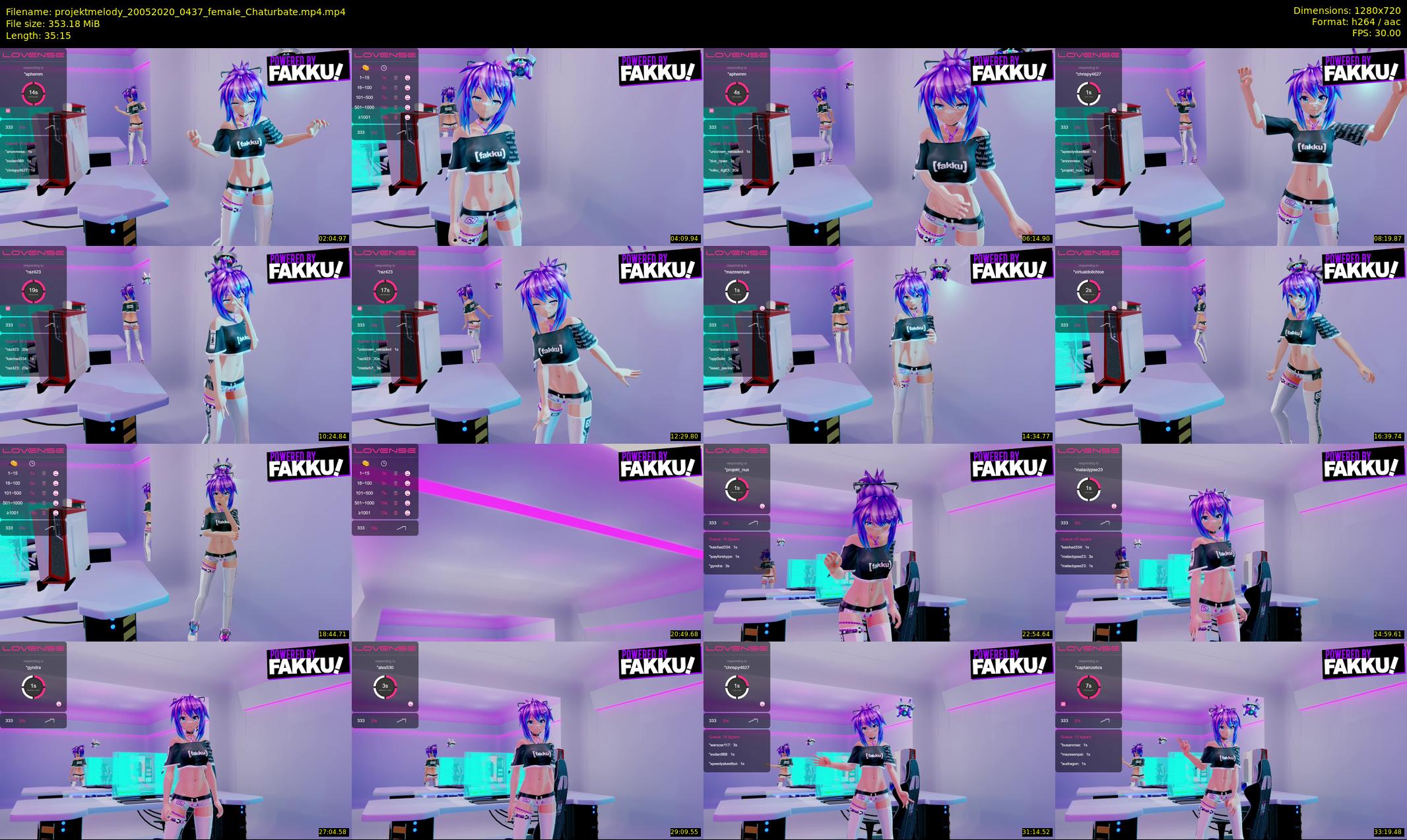 projektmelody — 36 minute Chaturbate female cam show recording, 720p, May 20, 2020