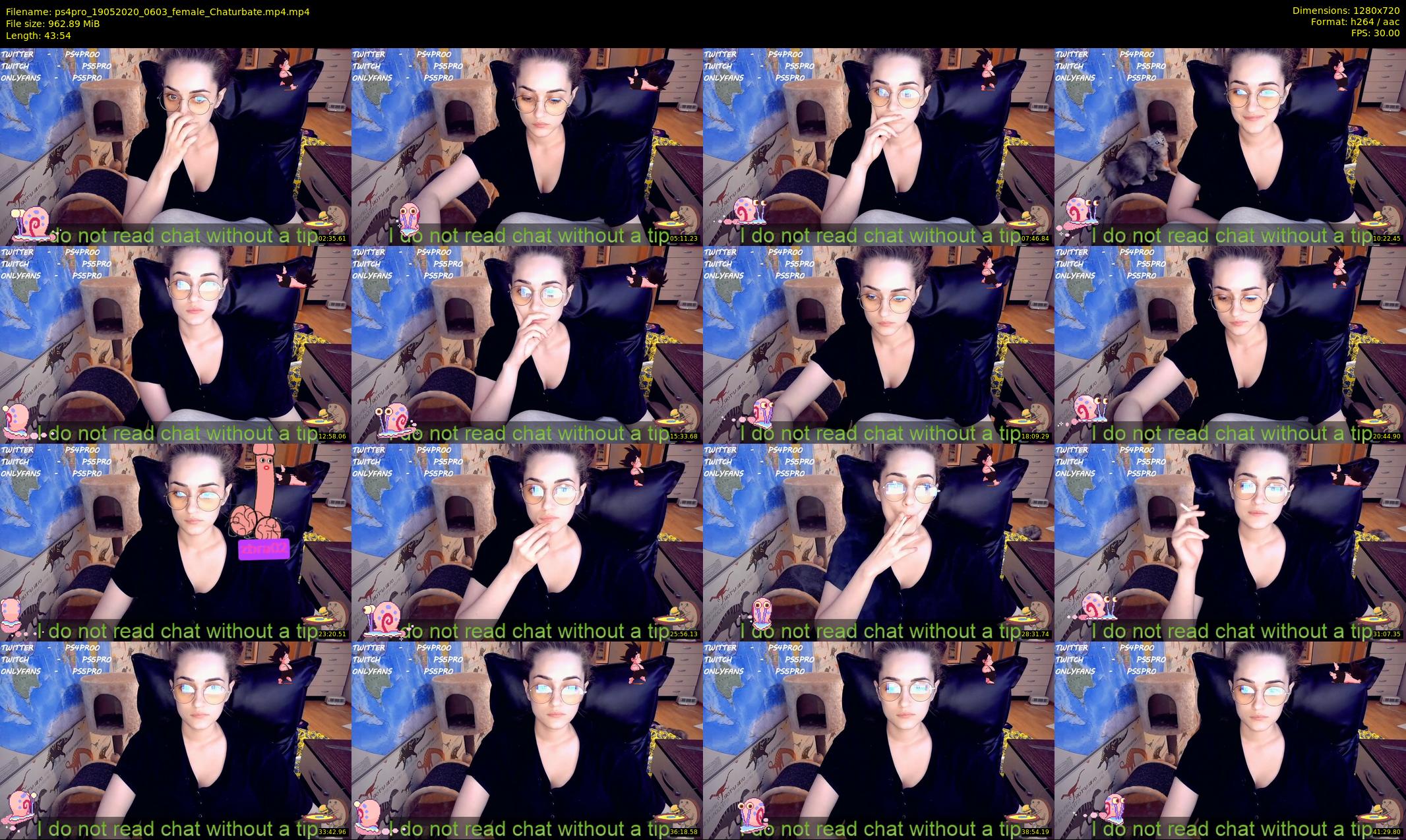 ps4pro — 44 minute Chaturbate female cam show recording, 720p, May 19, 2020