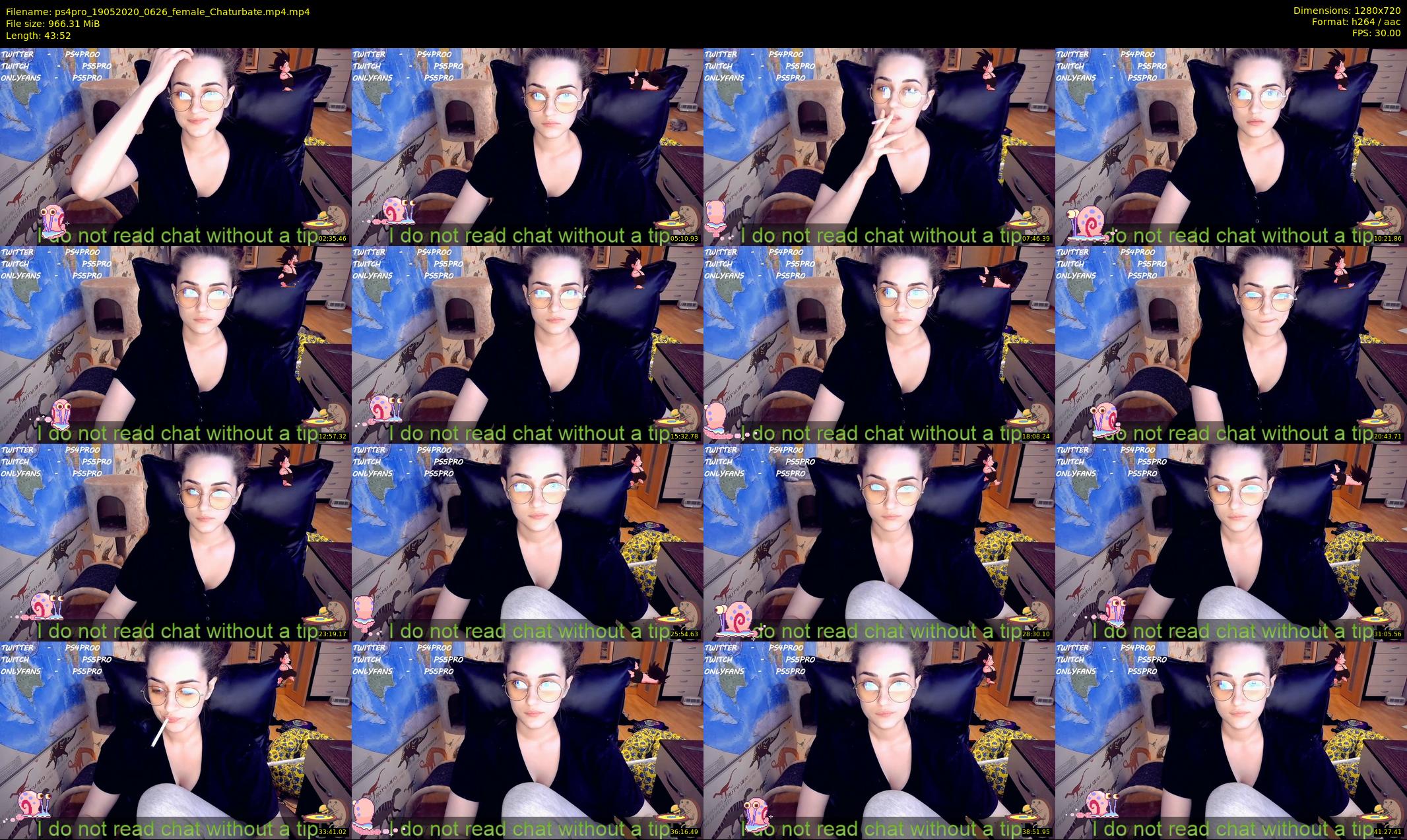 ps4pro — 44 minute Chaturbate female cam show recording, 720p, May 19, 2020