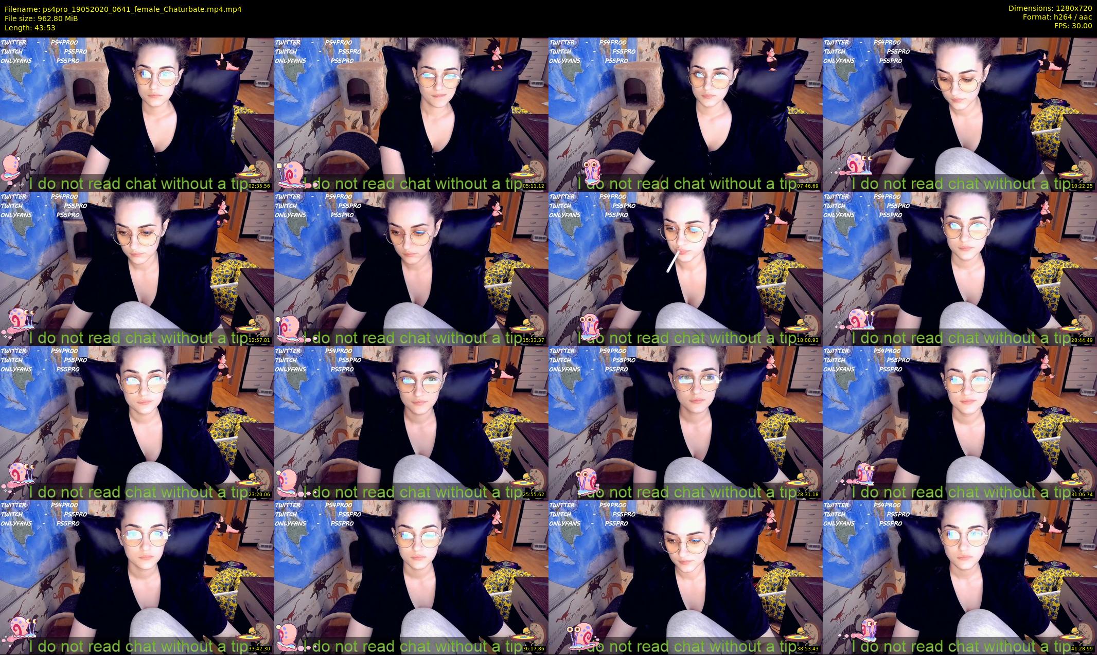 ps4pro — 44 minute Chaturbate female cam show recording, 720p, May 19, 2020
