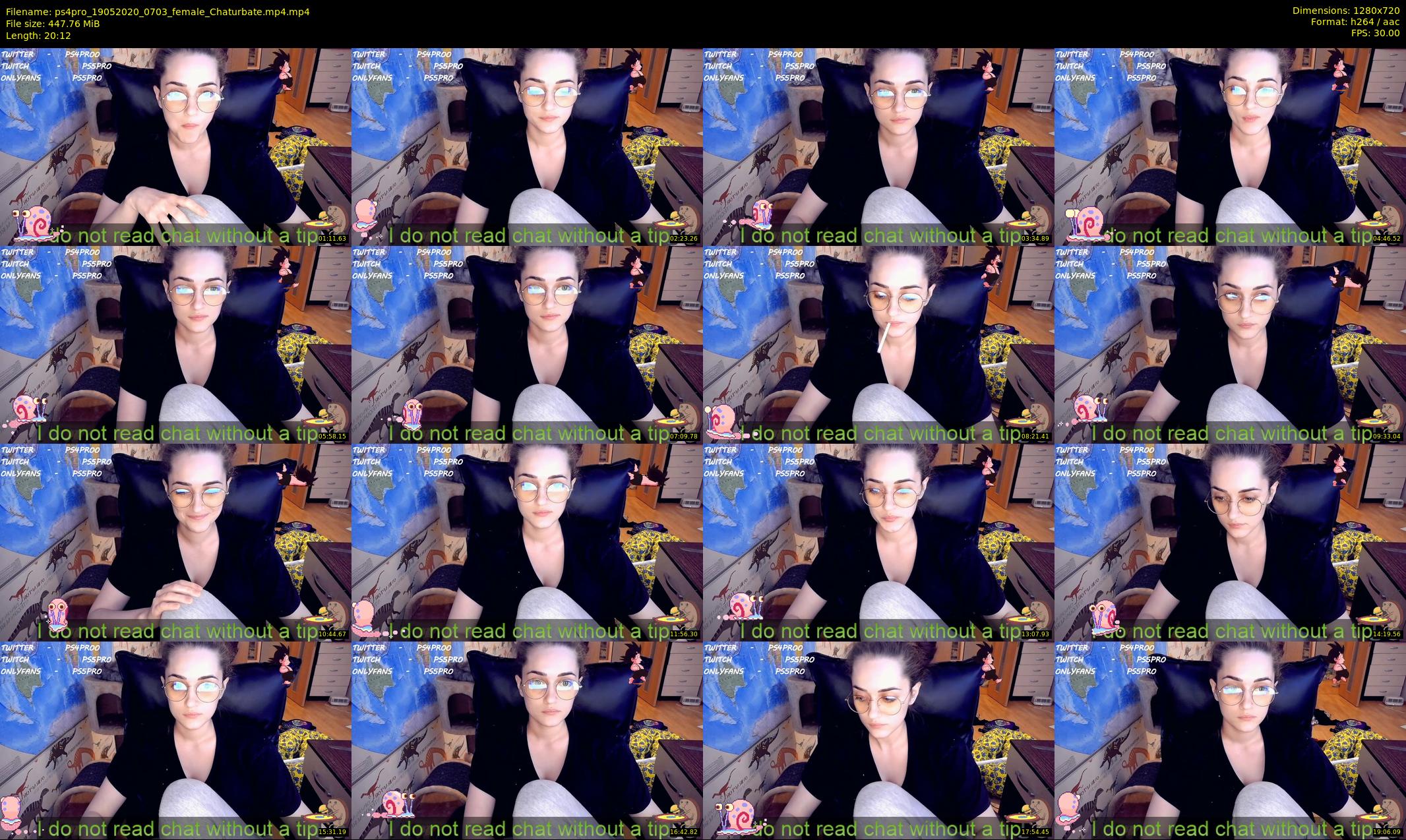 ps4pro — 21 minute Chaturbate female cam show recording, 720p, May 19, 2020
