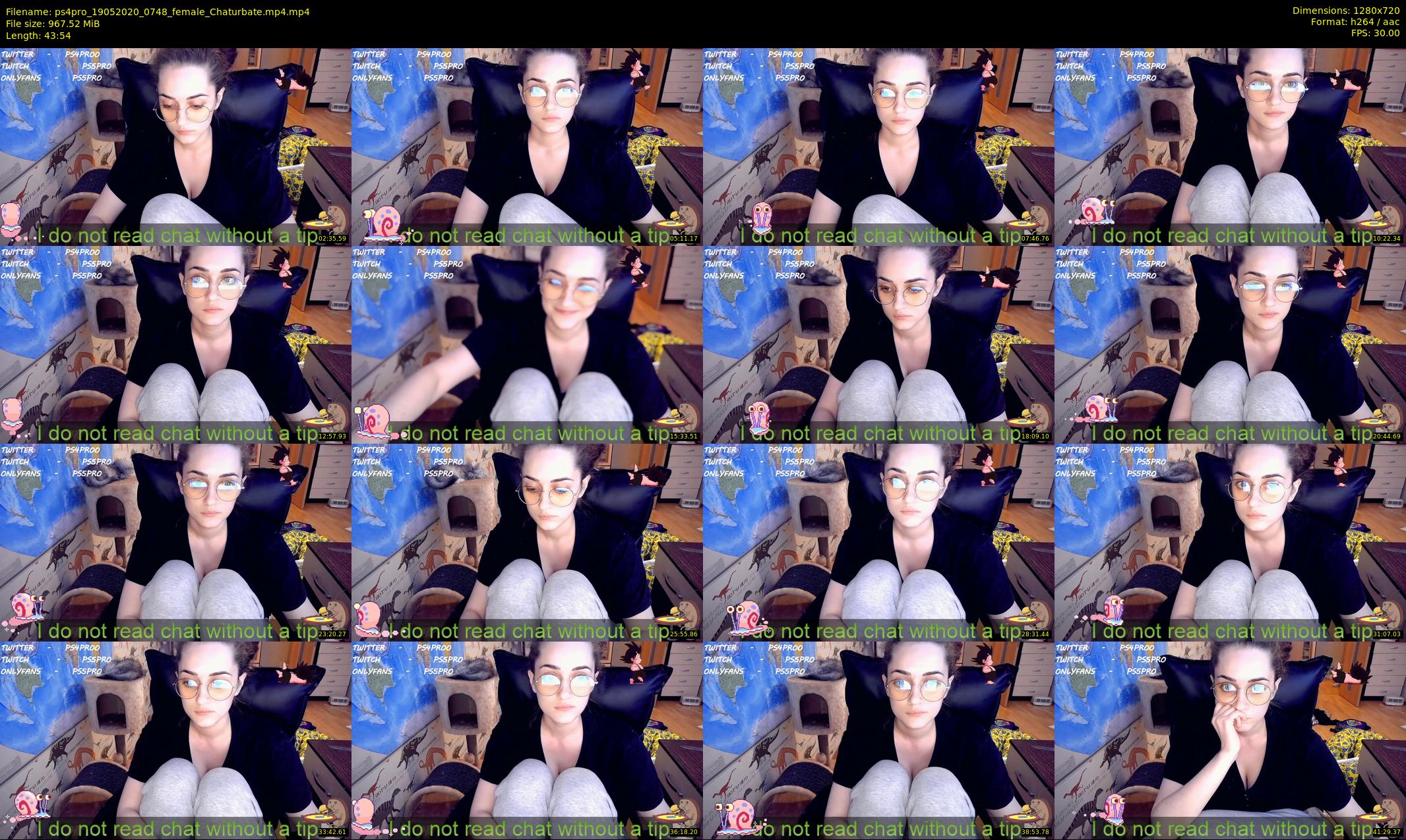 ps4pro — 44 minute Chaturbate female cam show recording, 720p, May 19, 2020