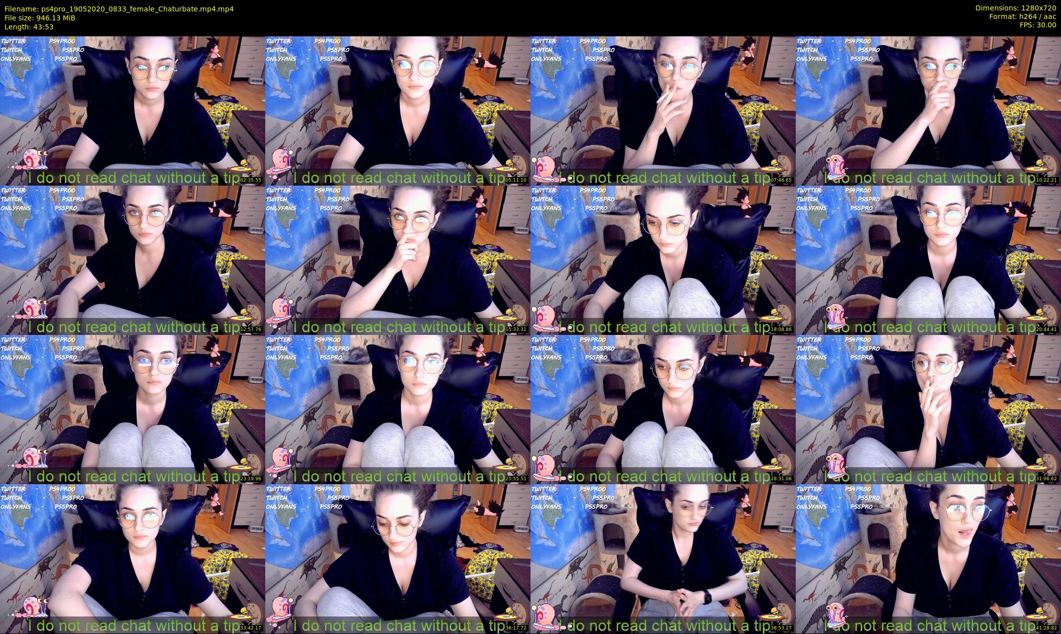 ps4pro — 44 minute Chaturbate female cam show recording, 720p, May 19, 2020