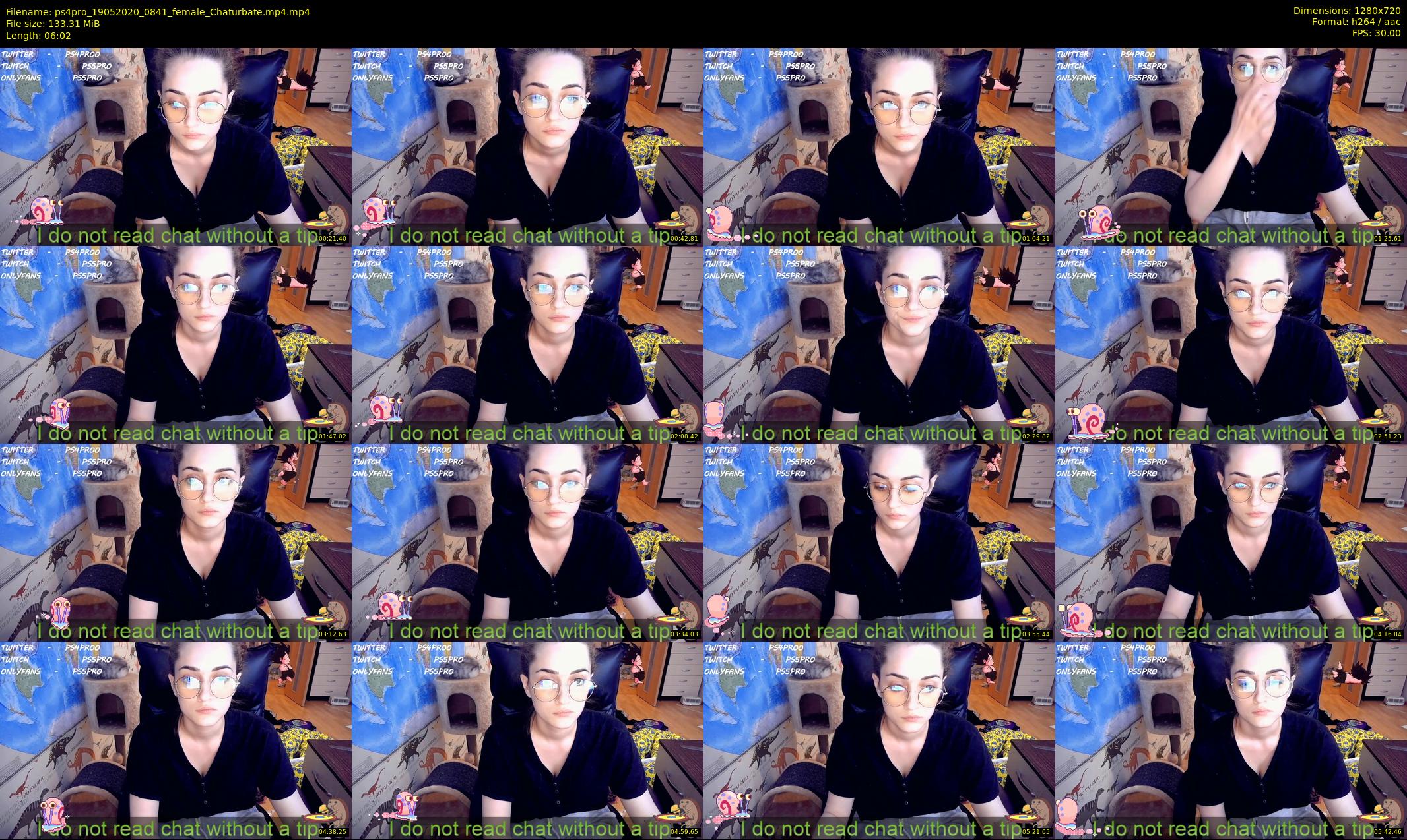 ps4pro — 7 minute Chaturbate female cam show recording, 720p, May 19, 2020