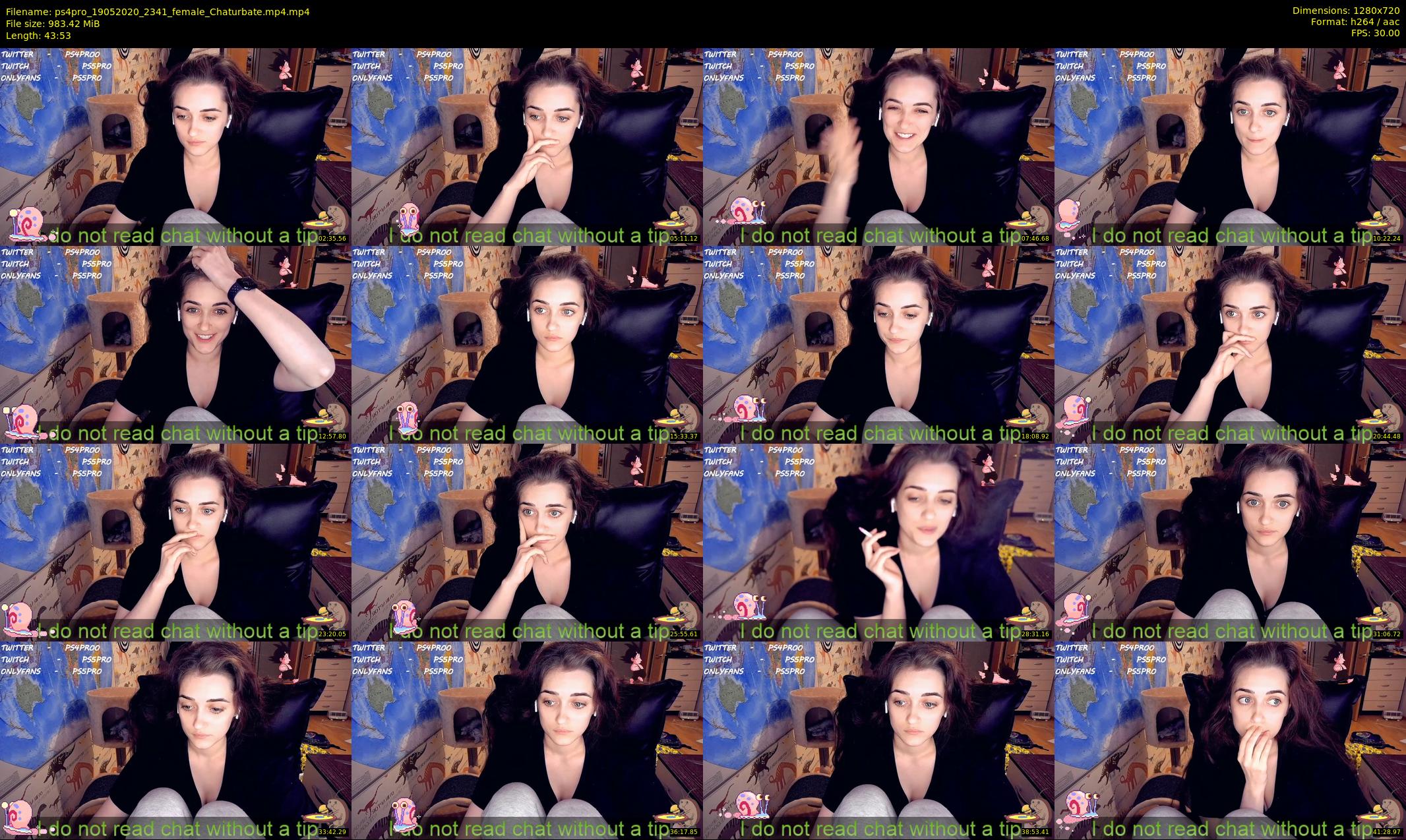 ps4pro — 44 minute Chaturbate female cam show recording, 720p, May 19, 2020