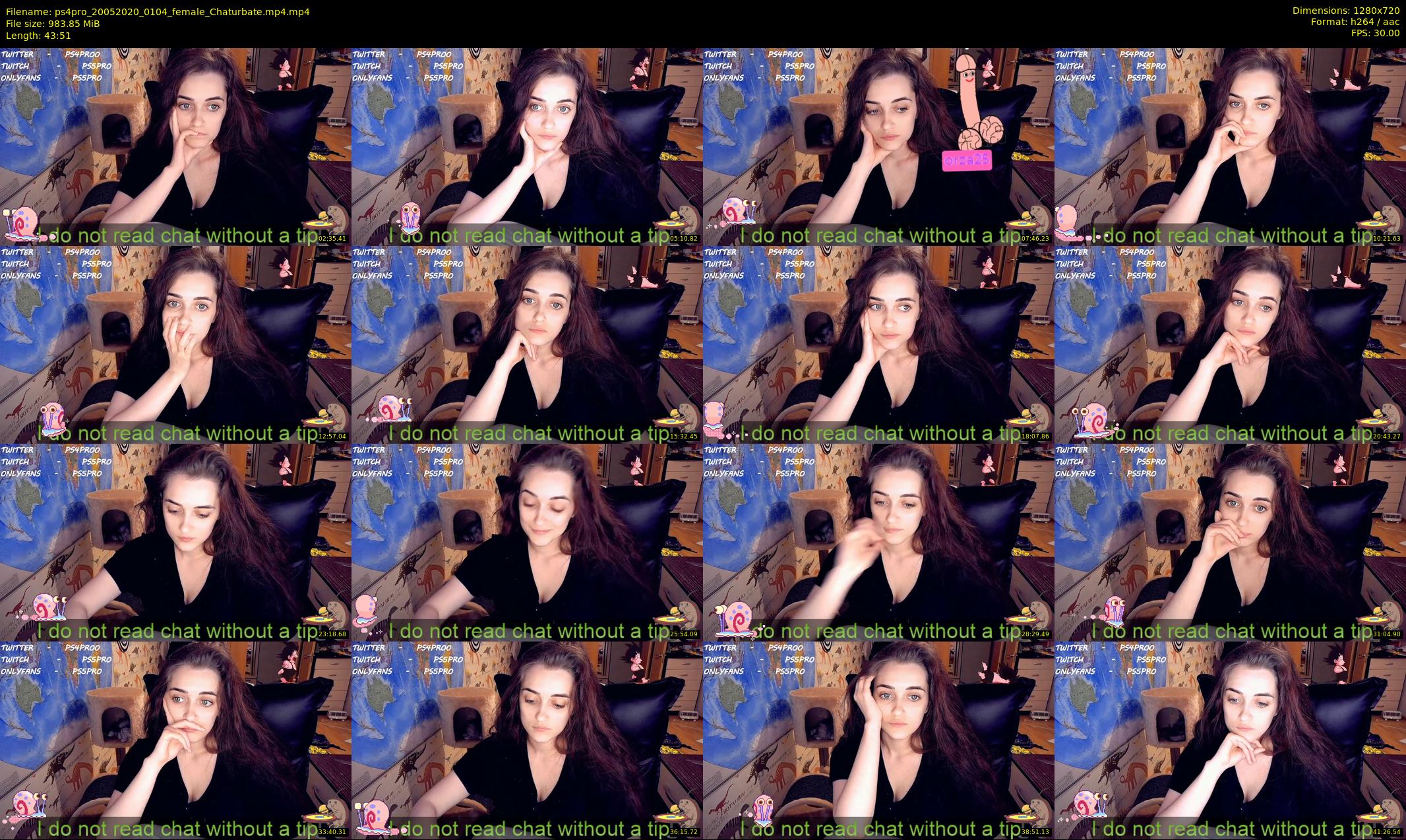 ps4pro — 44 minute Chaturbate female cam show recording, 720p, May 20, 2020