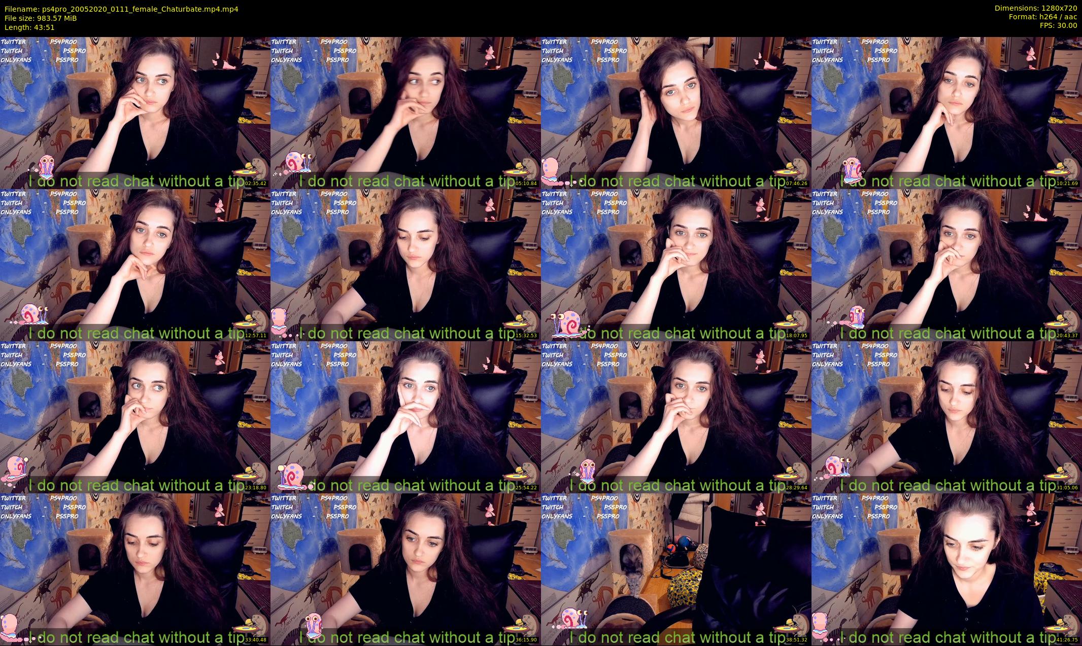 ps4pro — 44 minute Chaturbate female cam show recording, 720p, May 20, 2020